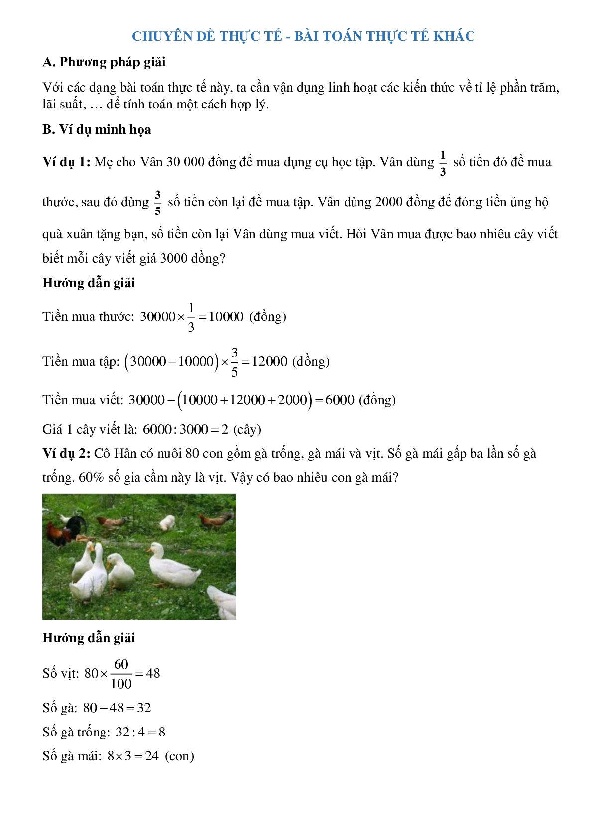 Tổng hợp các bài toán thực tế - Ôn thi vào lớp 10 (trang 1)
