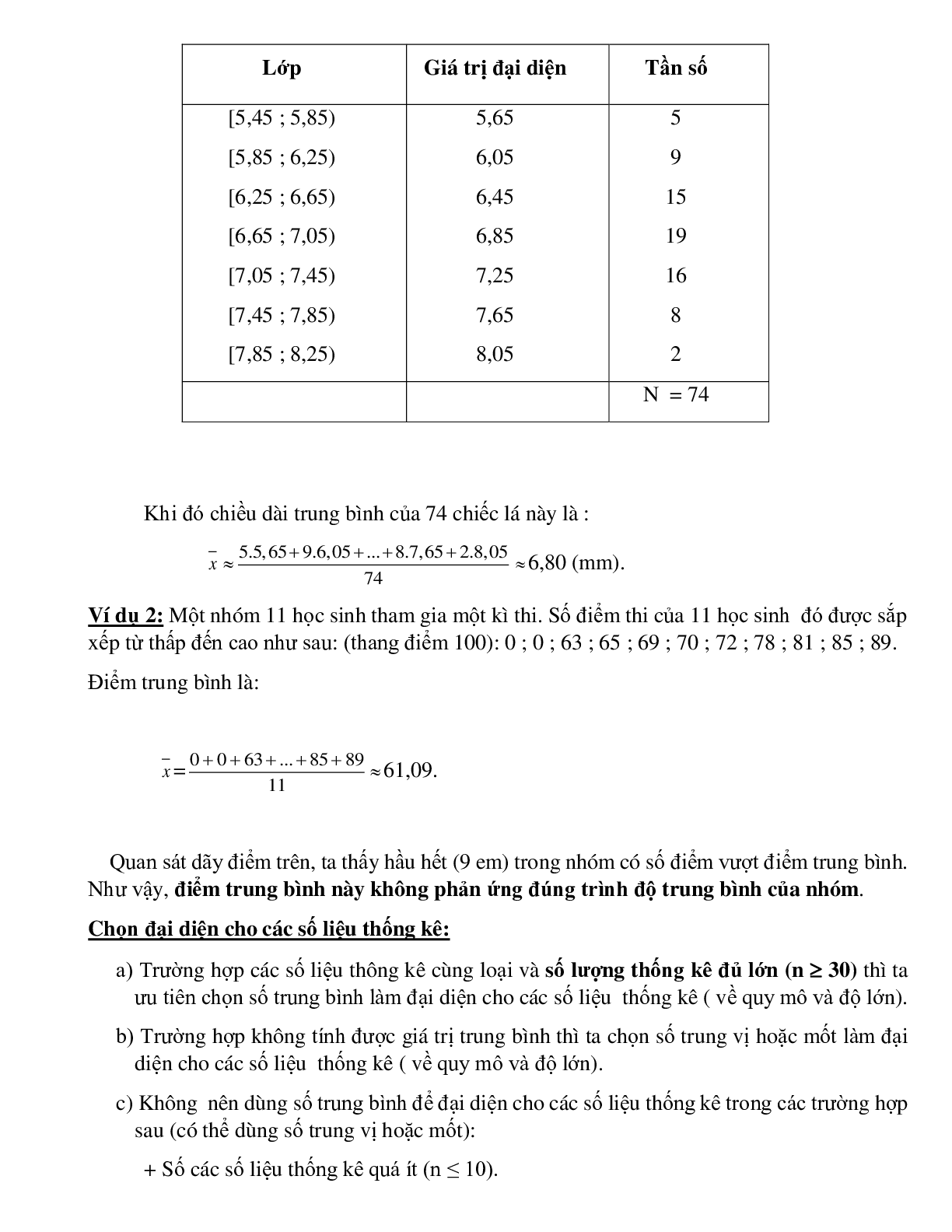 Bài tập tự luyện số trung bình cộng, số trung vị, mốt có đáp án (trang 2)