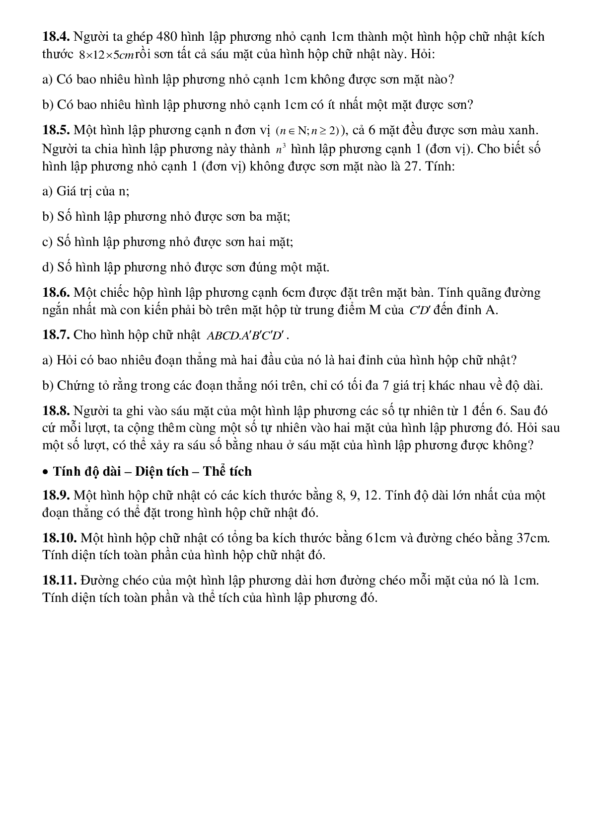 Hình hộp chữ nhật - Hình học toán 8 (trang 6)