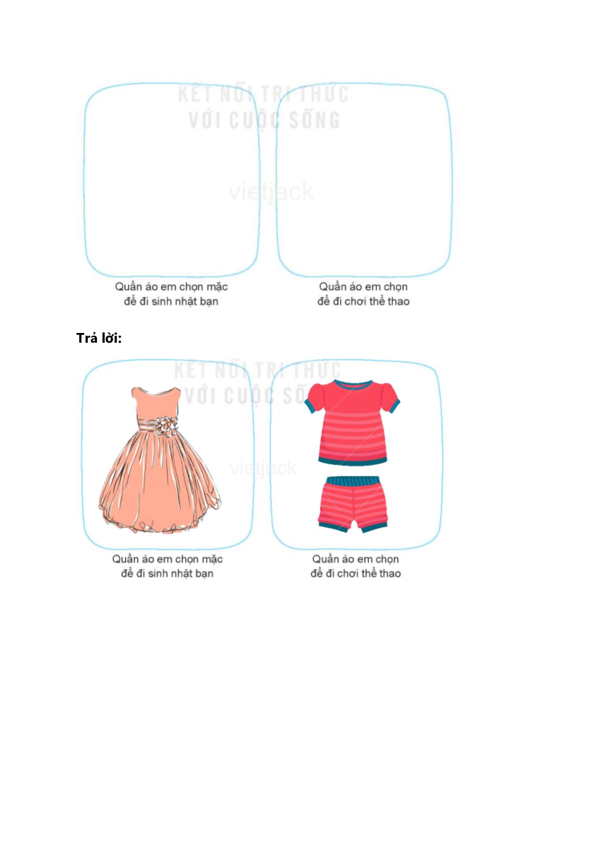 Vở bài tập Hoạt động trải nghiệm lớp 2 trang 32 Bài 16: Lựa chọn trang phục – Kết nối tri thức (trang 2)