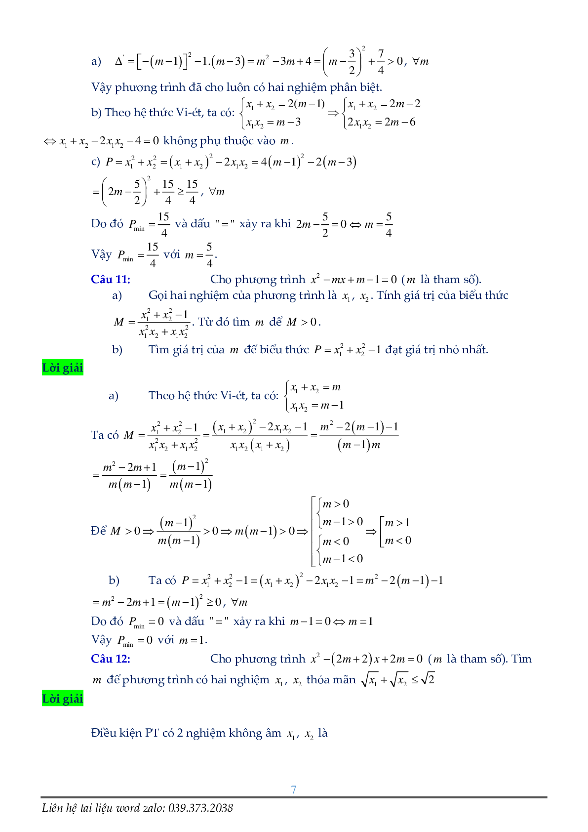 Phương trình chứa tham số (trang 7)