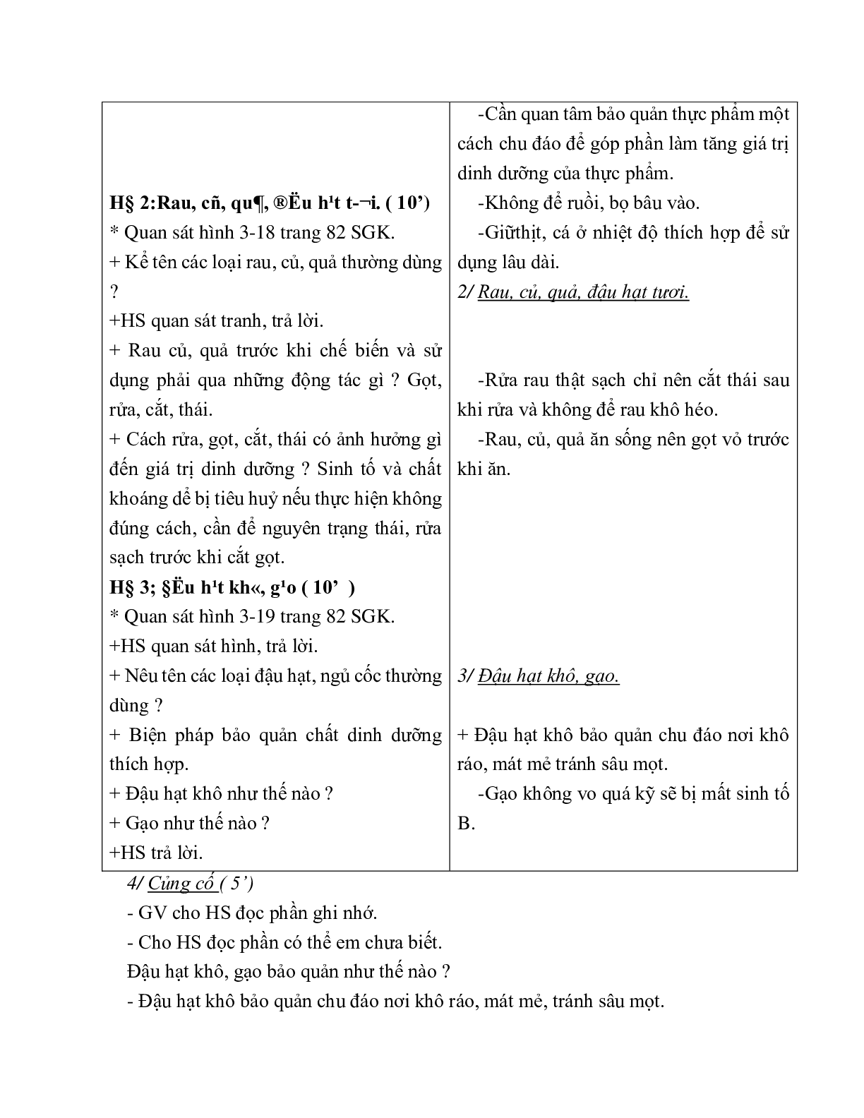 GIÁO ÁN CÔNG NGHỆ 6 BÀI 18: BẢO QUẢN CHẤT DINH DƯỠNG TRONG CHẾ BIẾN MÓN ĂN (T1) MỚI NHẤT – CV5555 (trang 3)