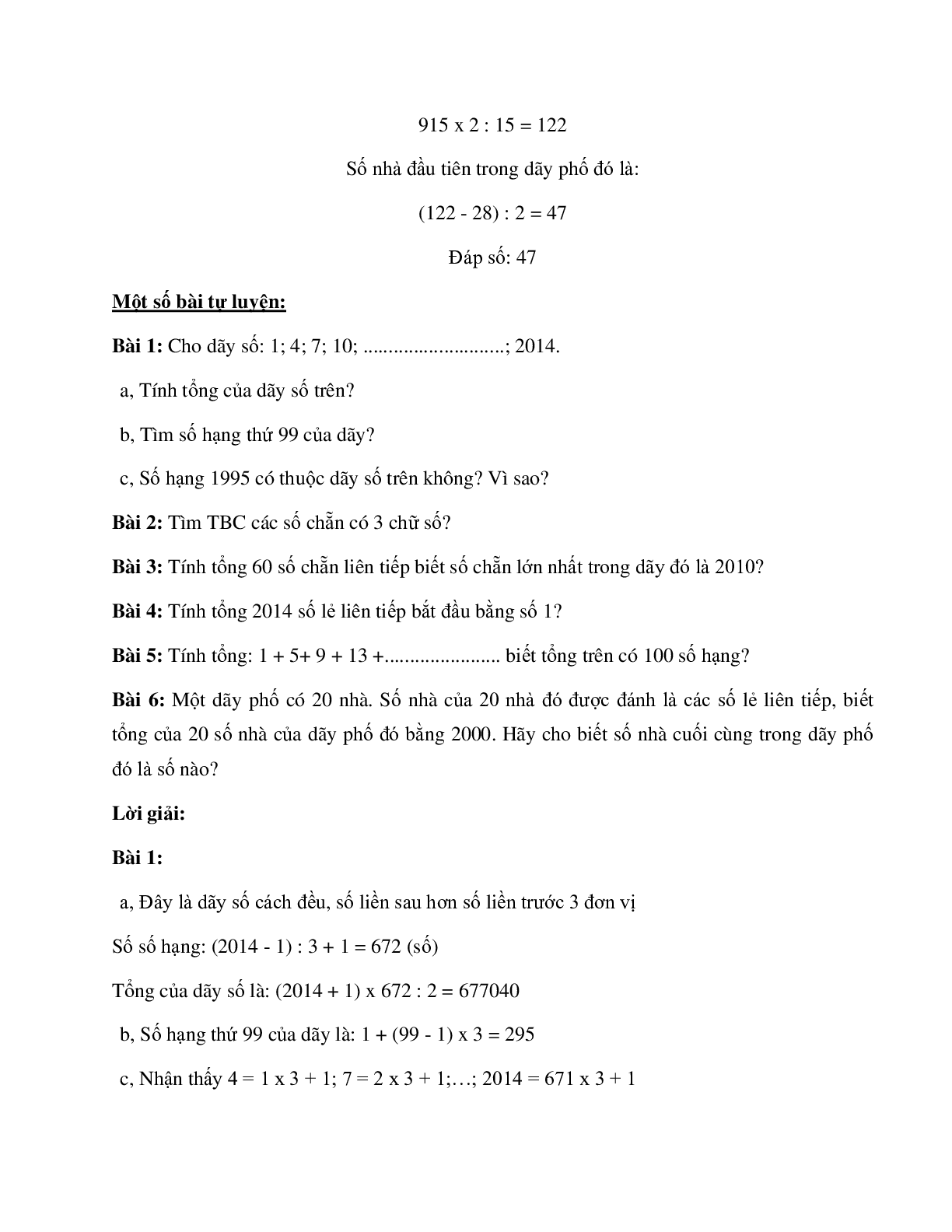Bài toán tính tổng của dãy số có quy luật cách đều môn Toán lớp 5 (trang 3)