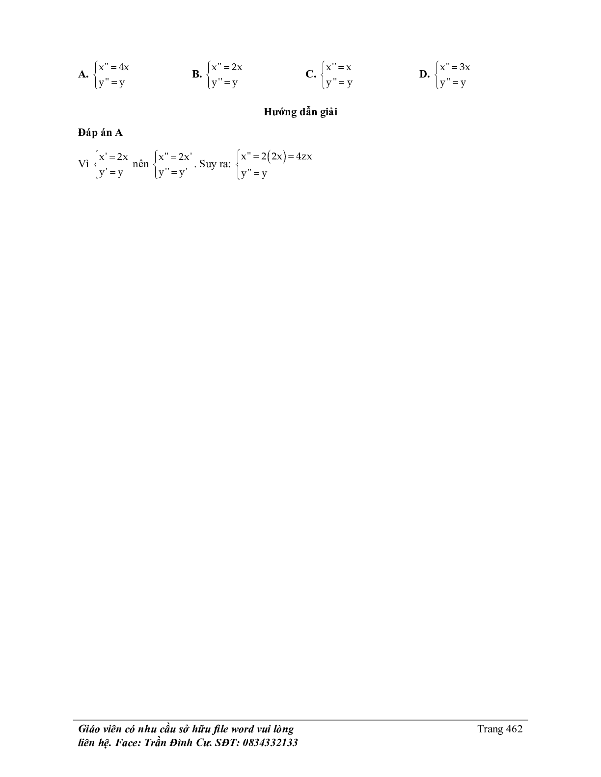 Phân loại và phương pháp giải bài tập phép dời hình và phép đồng dạng trong mặt phẳng (trang 6)