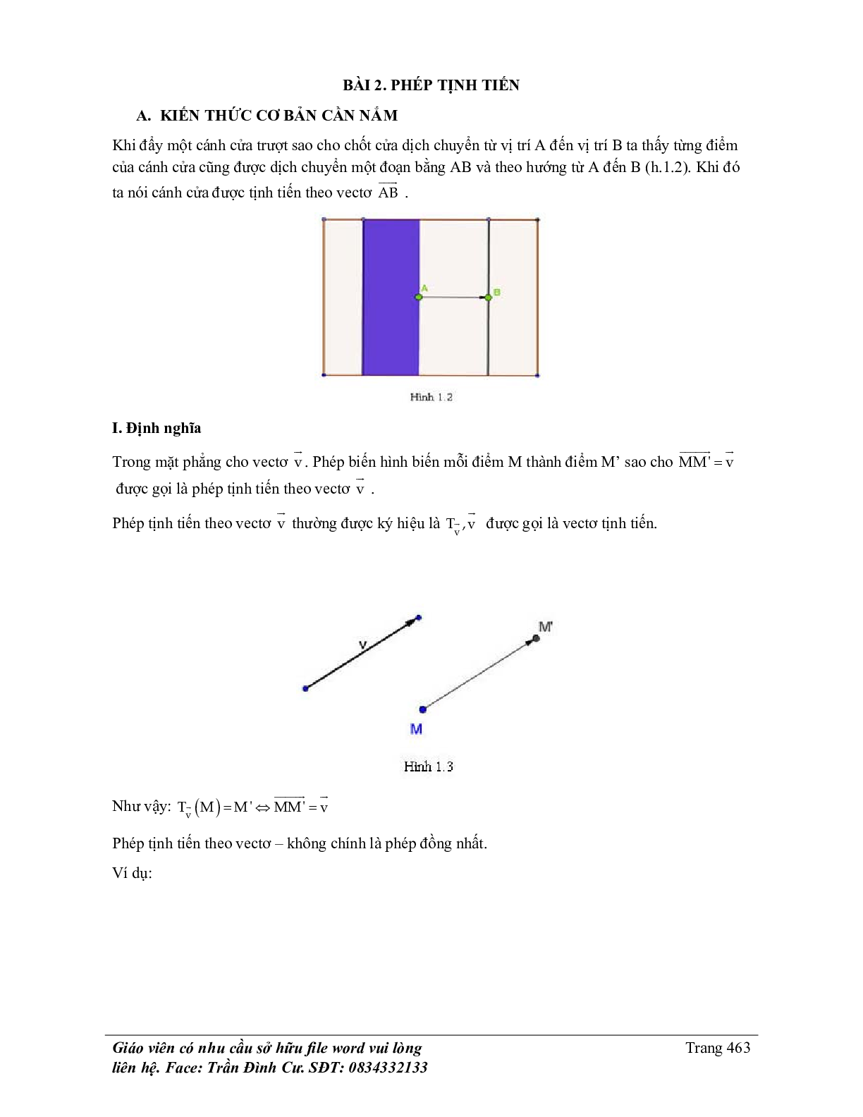 Phân loại và phương pháp giải bài tập phép dời hình và phép đồng dạng trong mặt phẳng (trang 7)