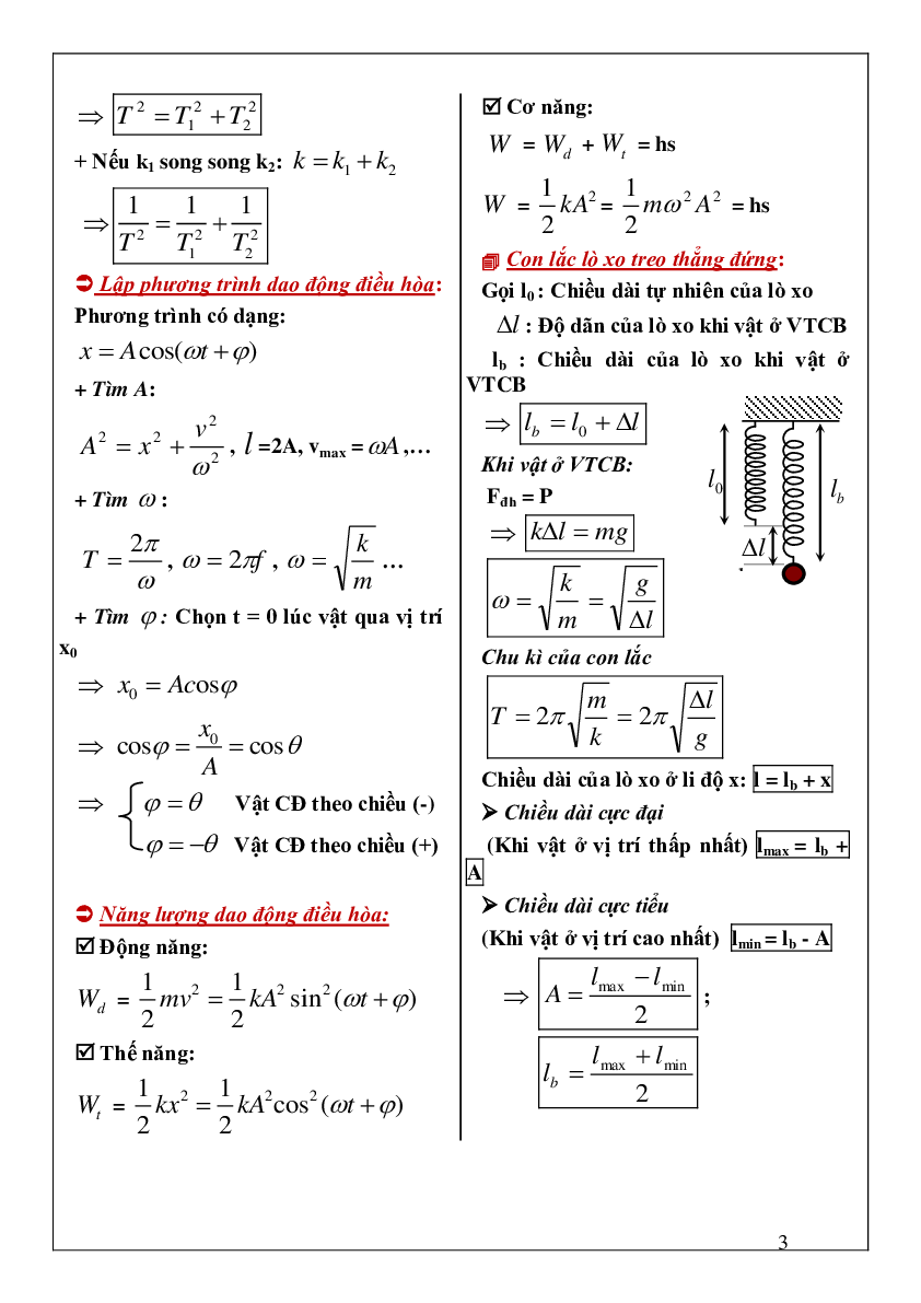 Tổng hợp công thức ôn thi môn Vật lý lớp 12 (trang 3)