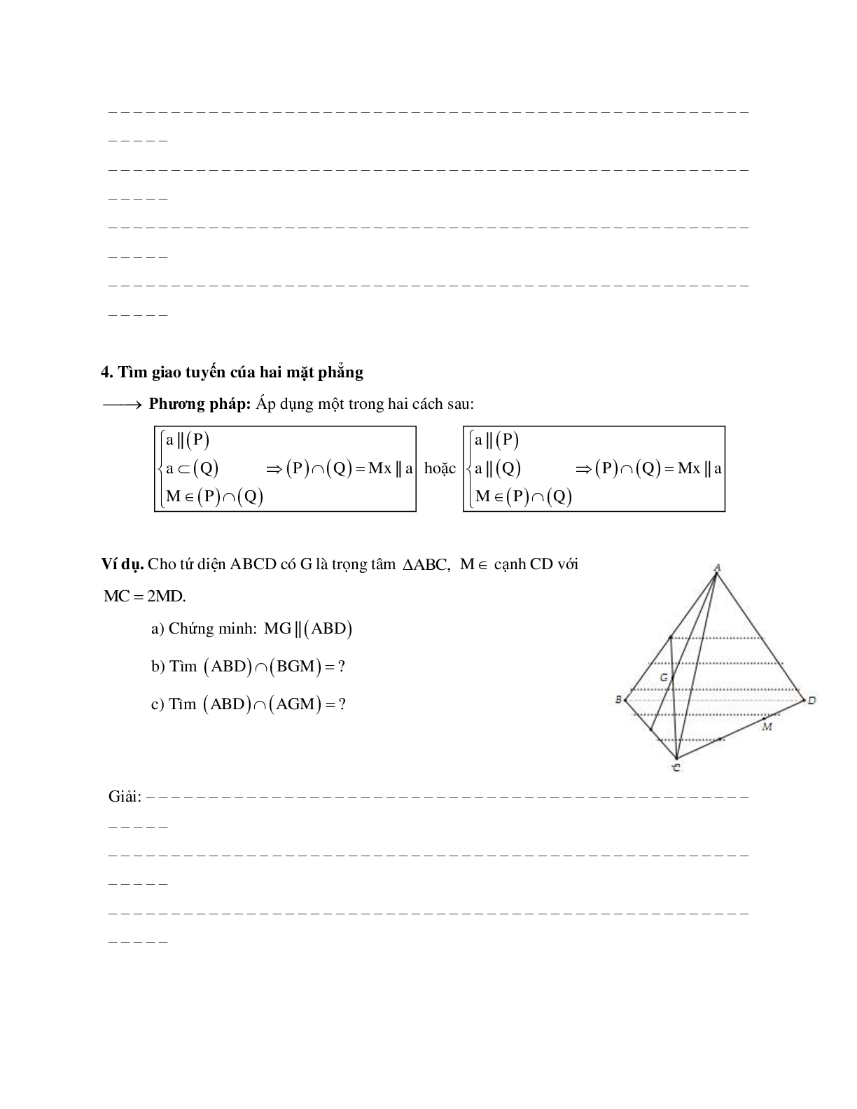 Phương pháp giải về Đường thẳng song song với mặt phẳng 2023 (lý thuyết và bài tập) (trang 3)