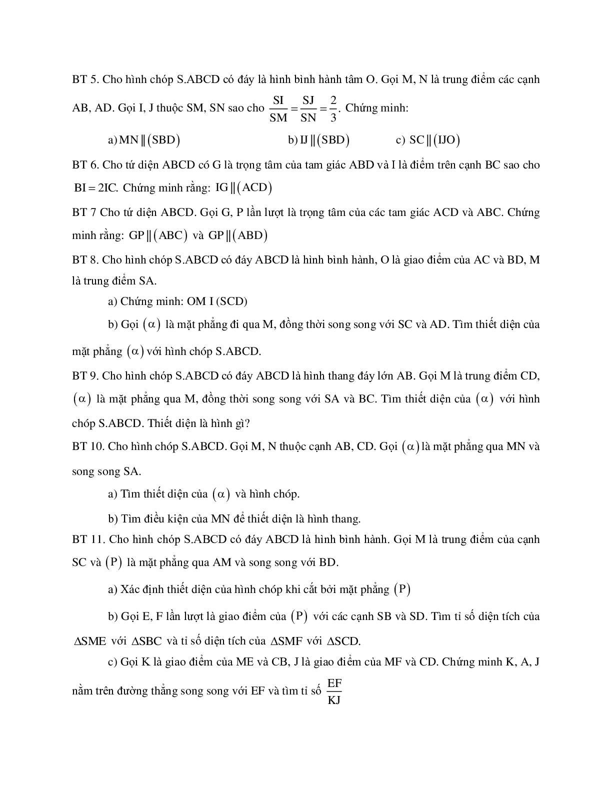 Phương pháp giải về Đường thẳng song song với mặt phẳng 2023 (lý thuyết và bài tập) (trang 6)