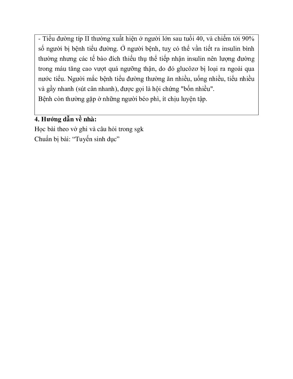 Giáo án Sinh học 8 Bài 56: Tuyến tụy và tuyến trên thận mới nhất - CV5512 (trang 7)