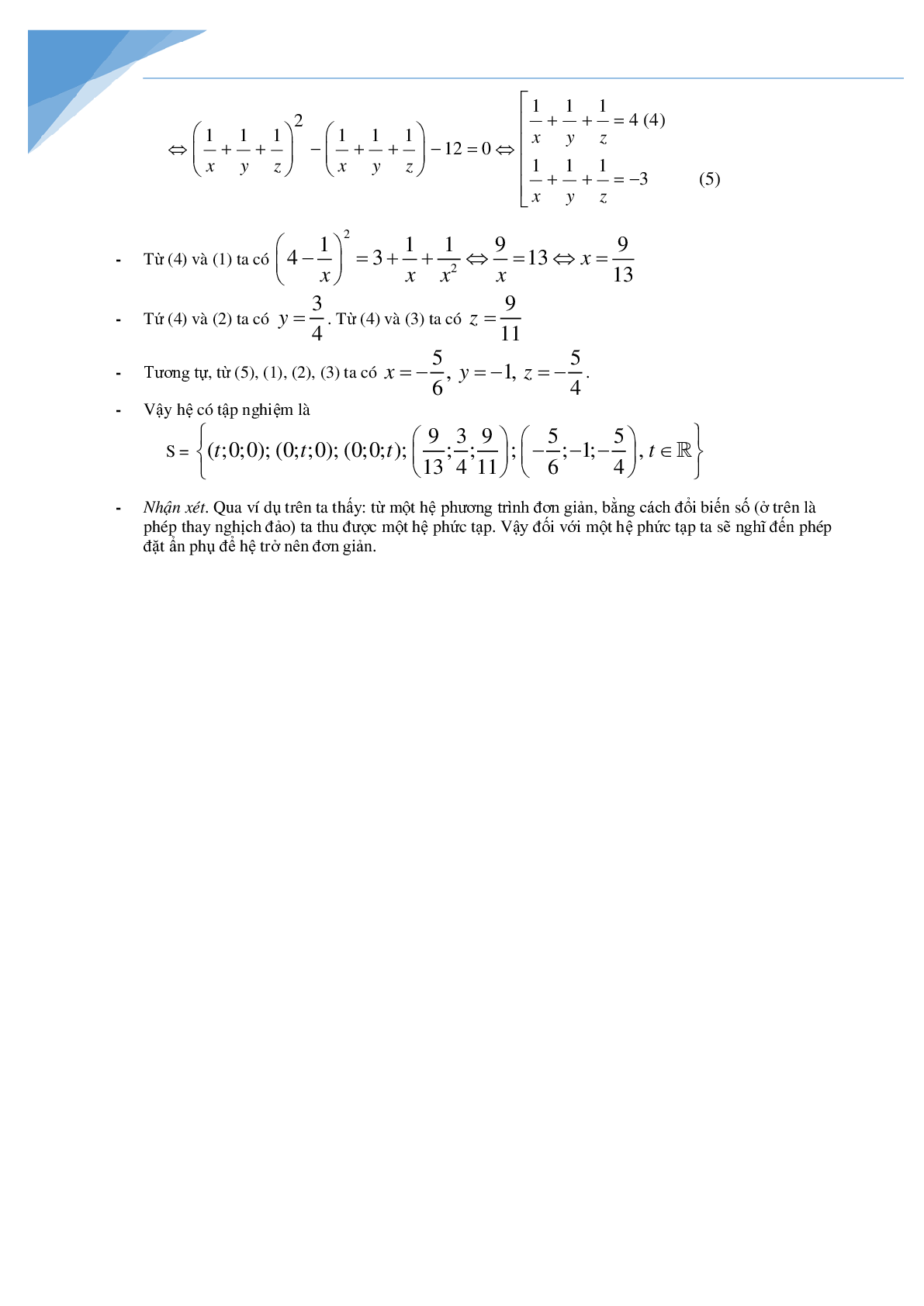 Chuyên đề hệ phương trình bồi dưỡng học sinh giỏi toán (trang 9)