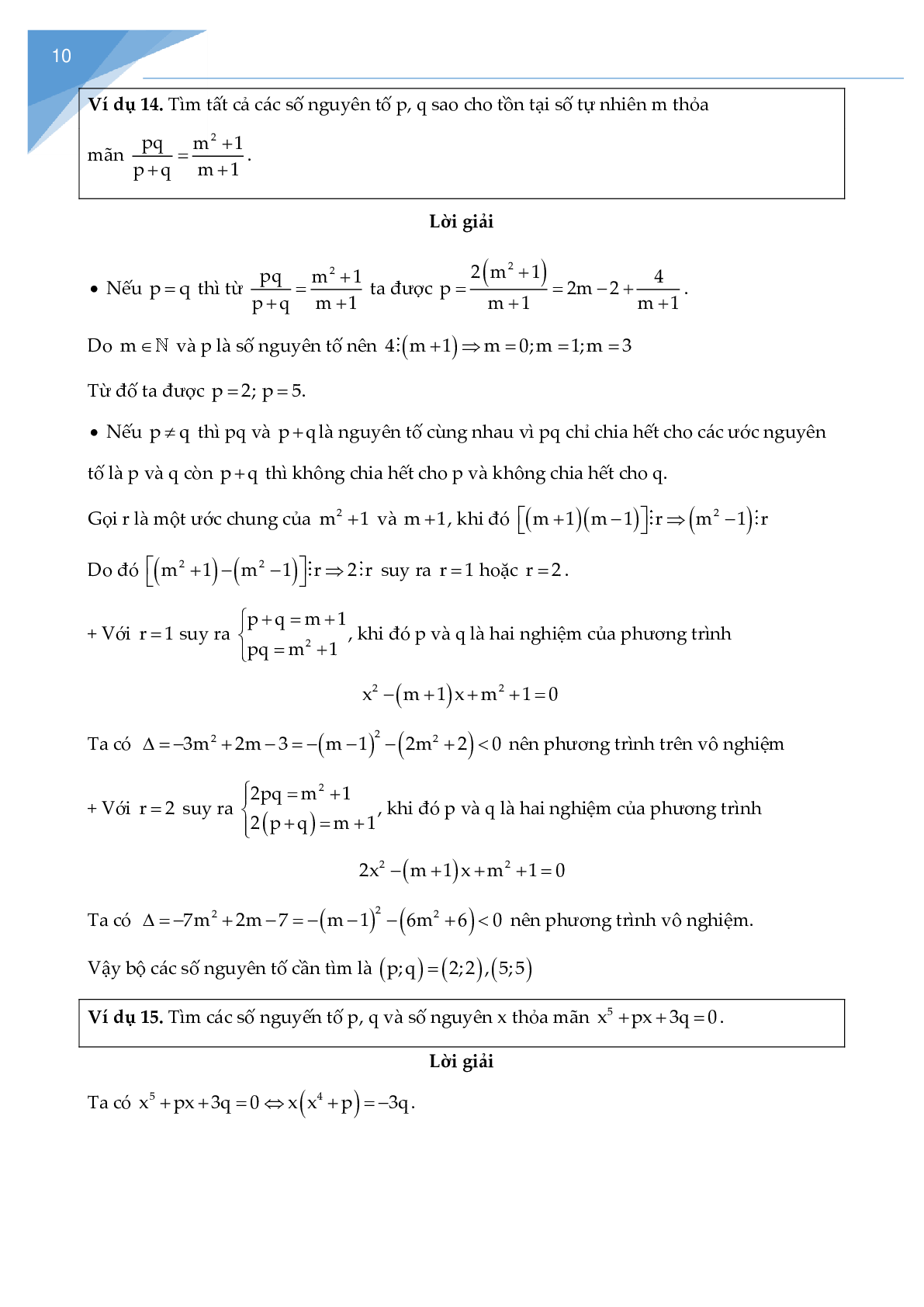 Các bài toán về số nguyên tố, hợp số chọn lọc (trang 10)