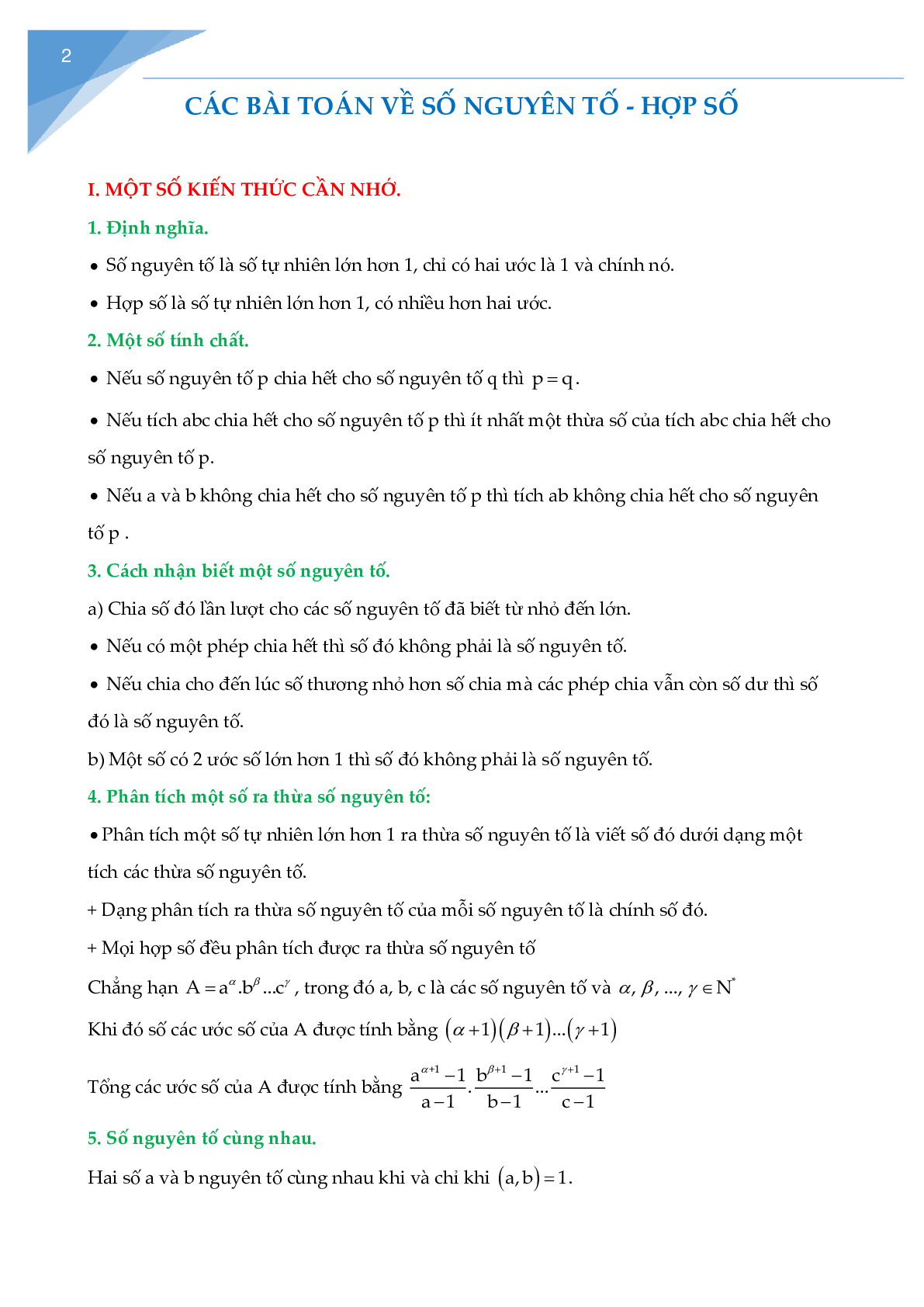 Các bài toán về số nguyên tố, hợp số chọn lọc (trang 2)