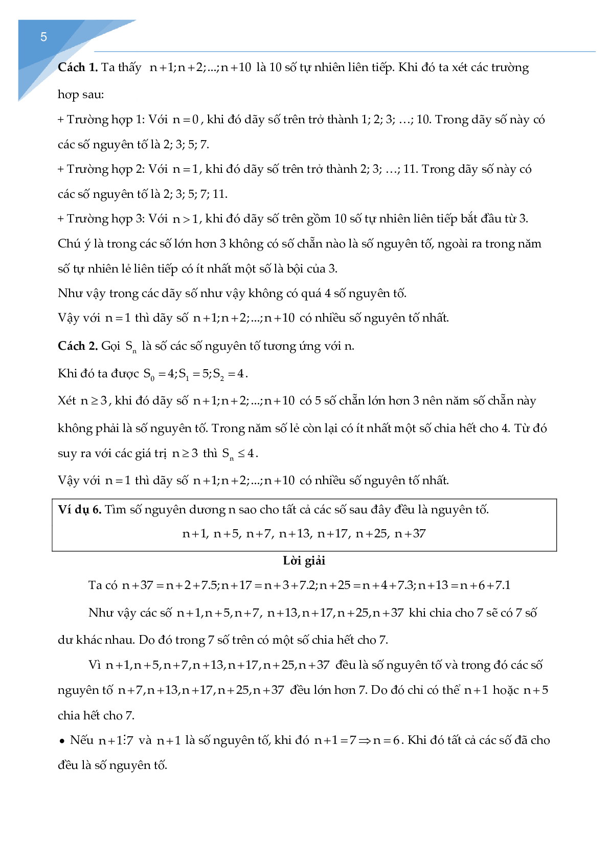 Các bài toán về số nguyên tố, hợp số chọn lọc (trang 5)