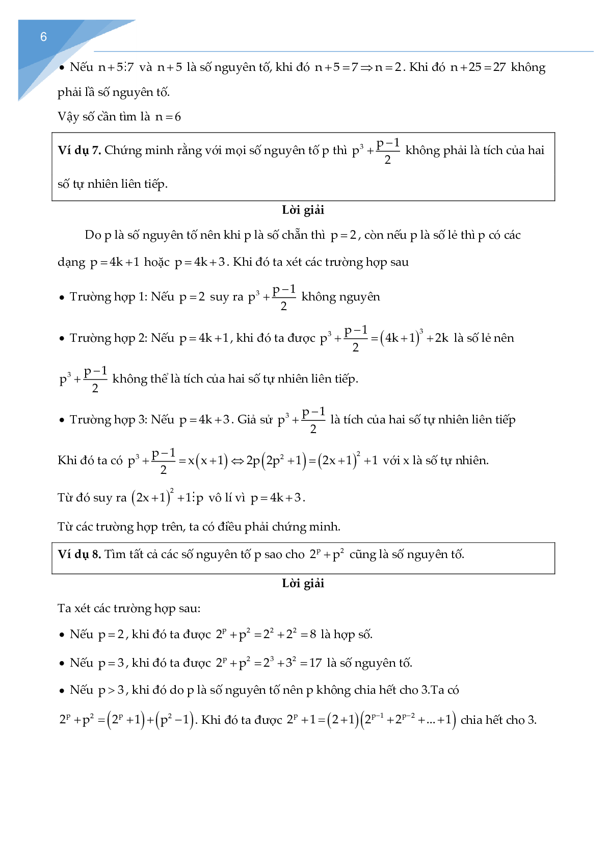 Các bài toán về số nguyên tố, hợp số chọn lọc (trang 6)