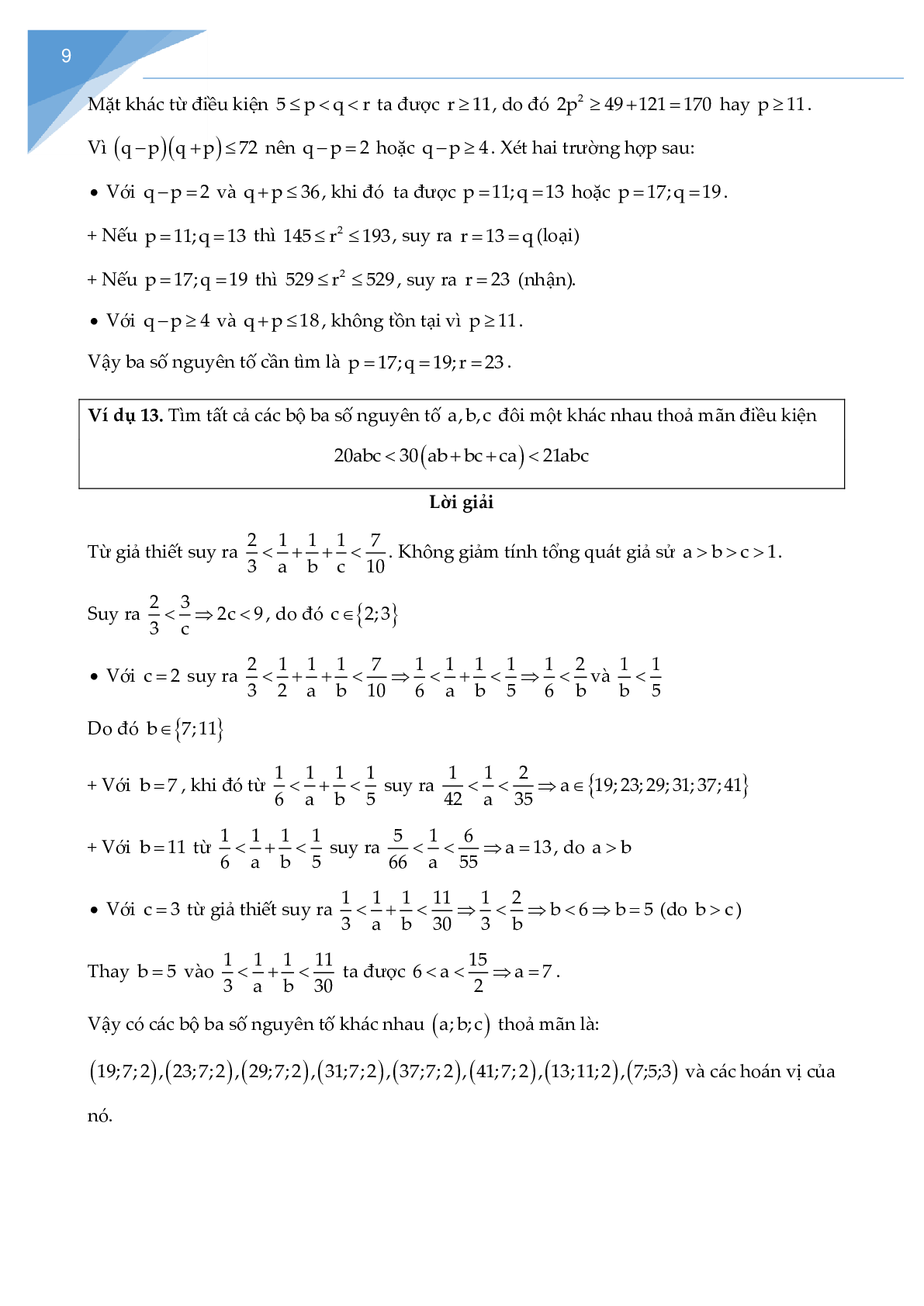 Các bài toán về số nguyên tố, hợp số chọn lọc (trang 9)