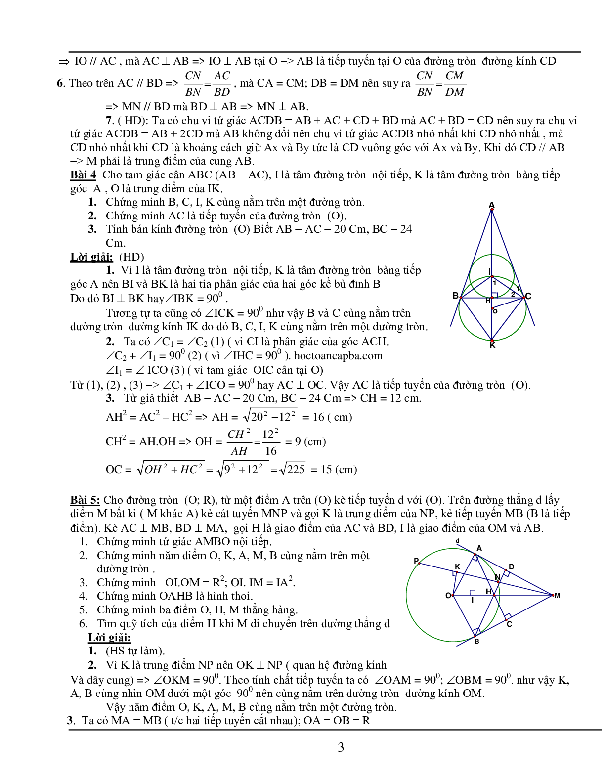 Tuyển tập 80 bài toán hình học lớp 9 hay nhất (trang 4)