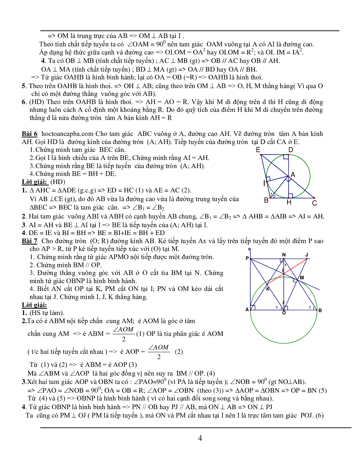 Tuyển tập 80 bài toán hình học lớp 9 hay nhất (trang 5)