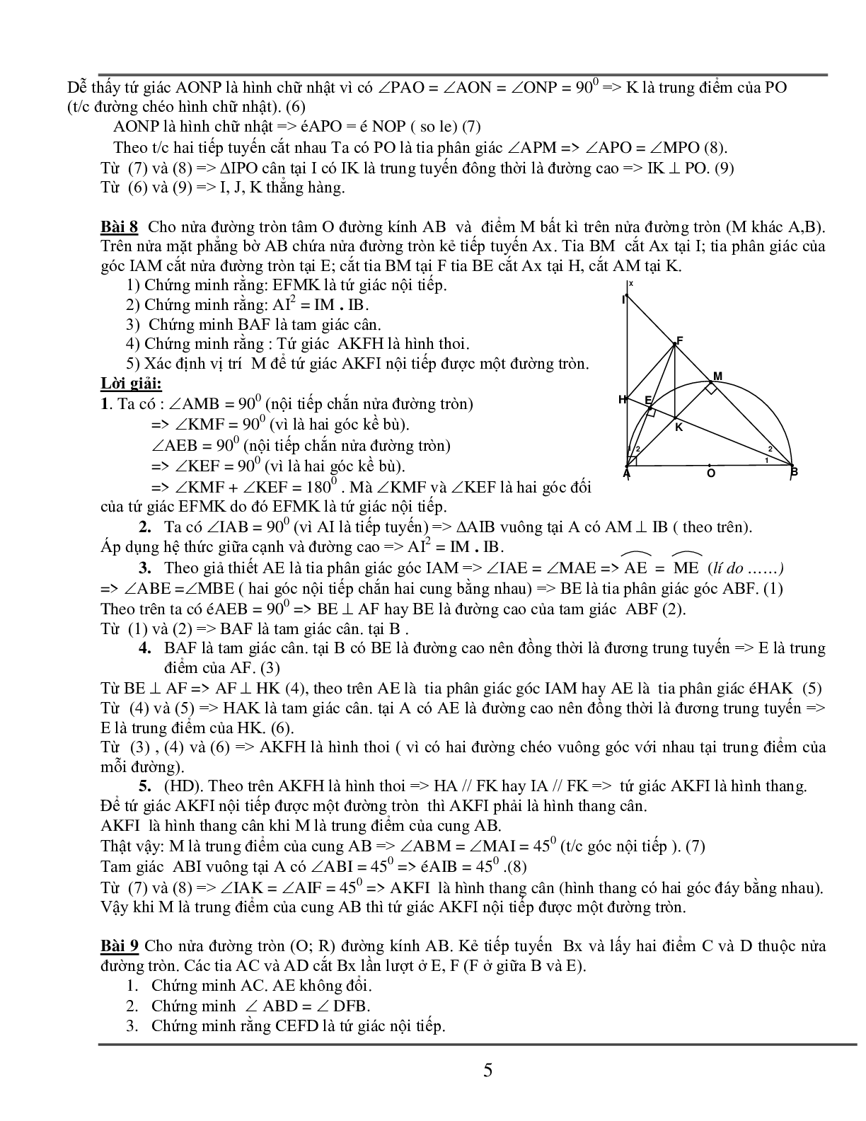 Tuyển tập 80 bài toán hình học lớp 9 hay nhất (trang 6)