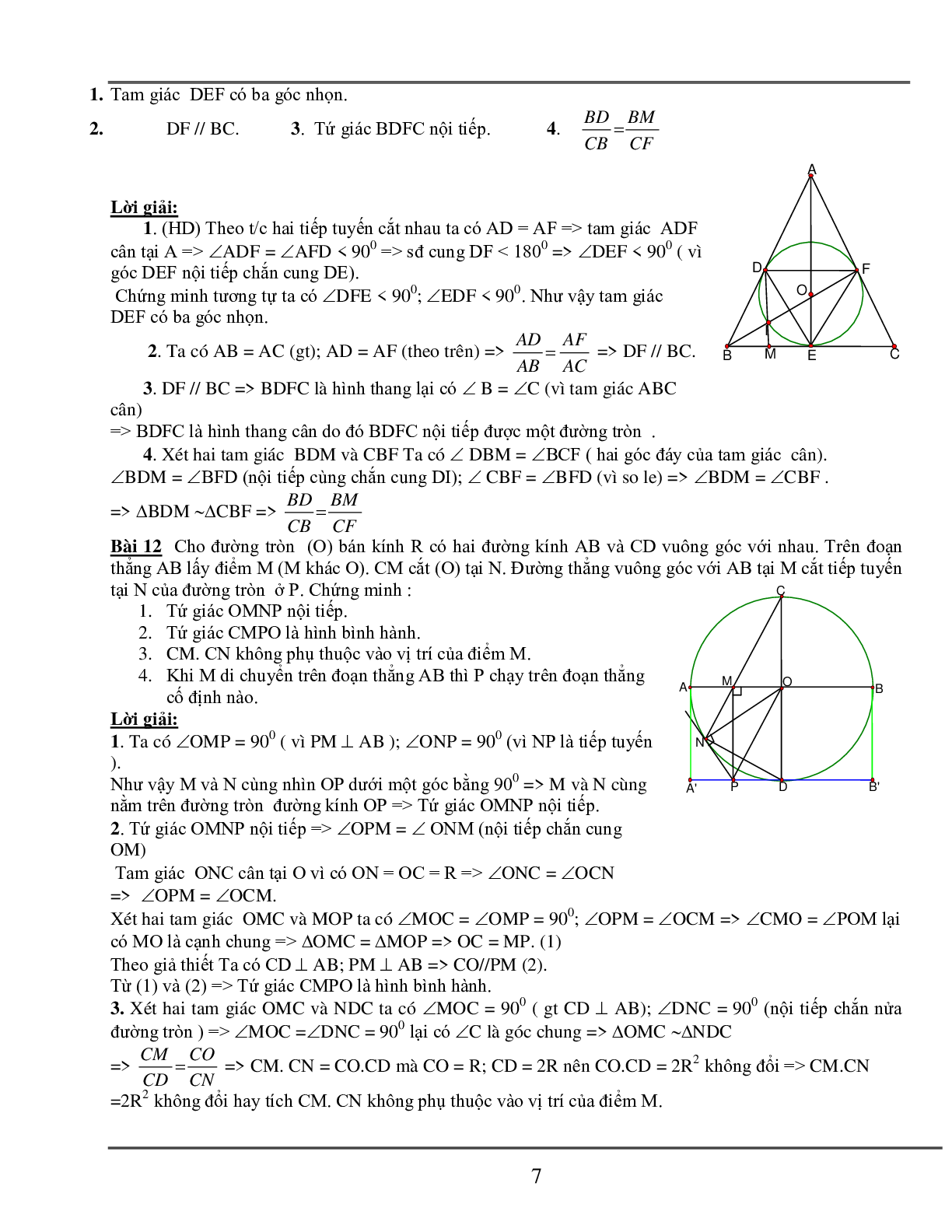 Tuyển tập 80 bài toán hình học lớp 9 hay nhất (trang 8)