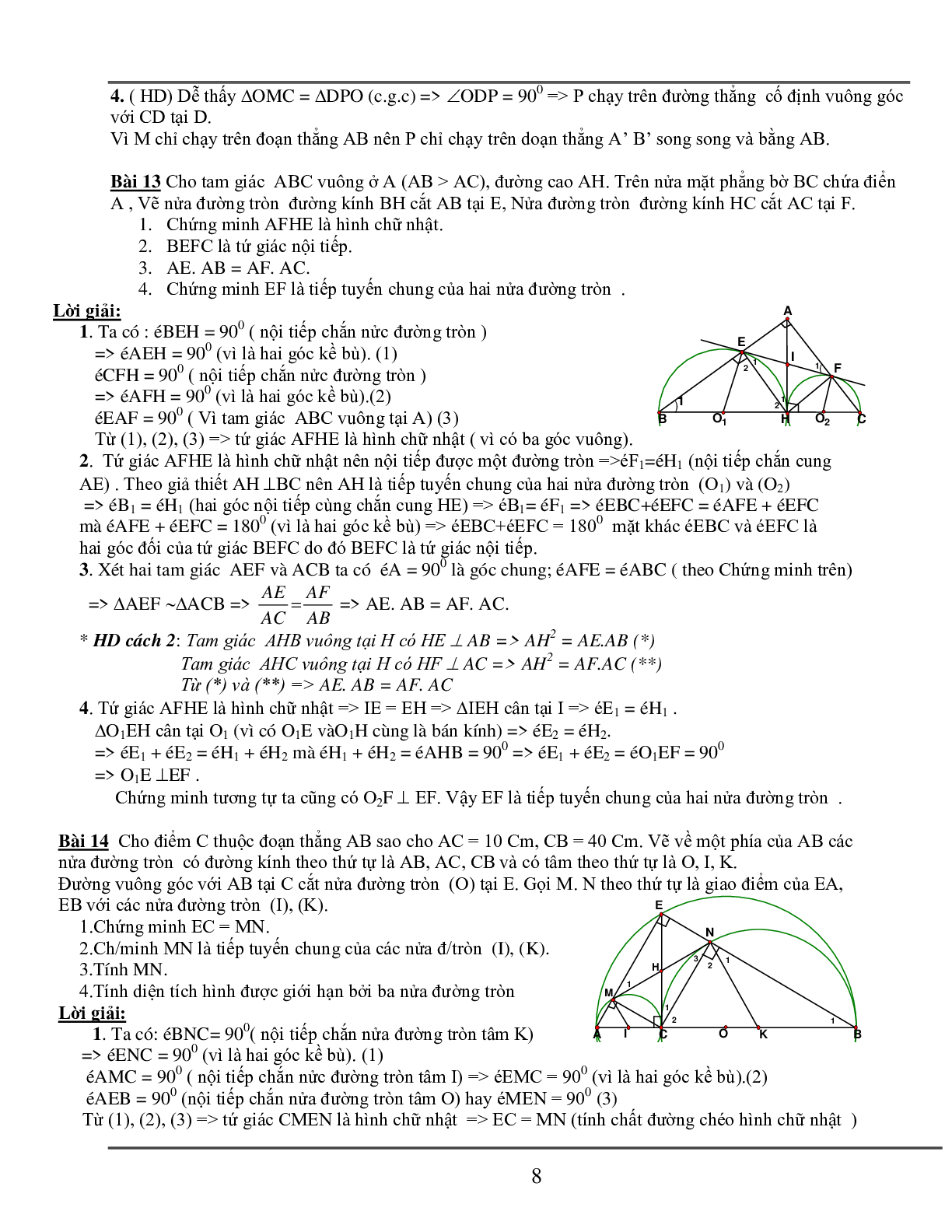 Tuyển tập 80 bài toán hình học lớp 9 hay nhất (trang 9)