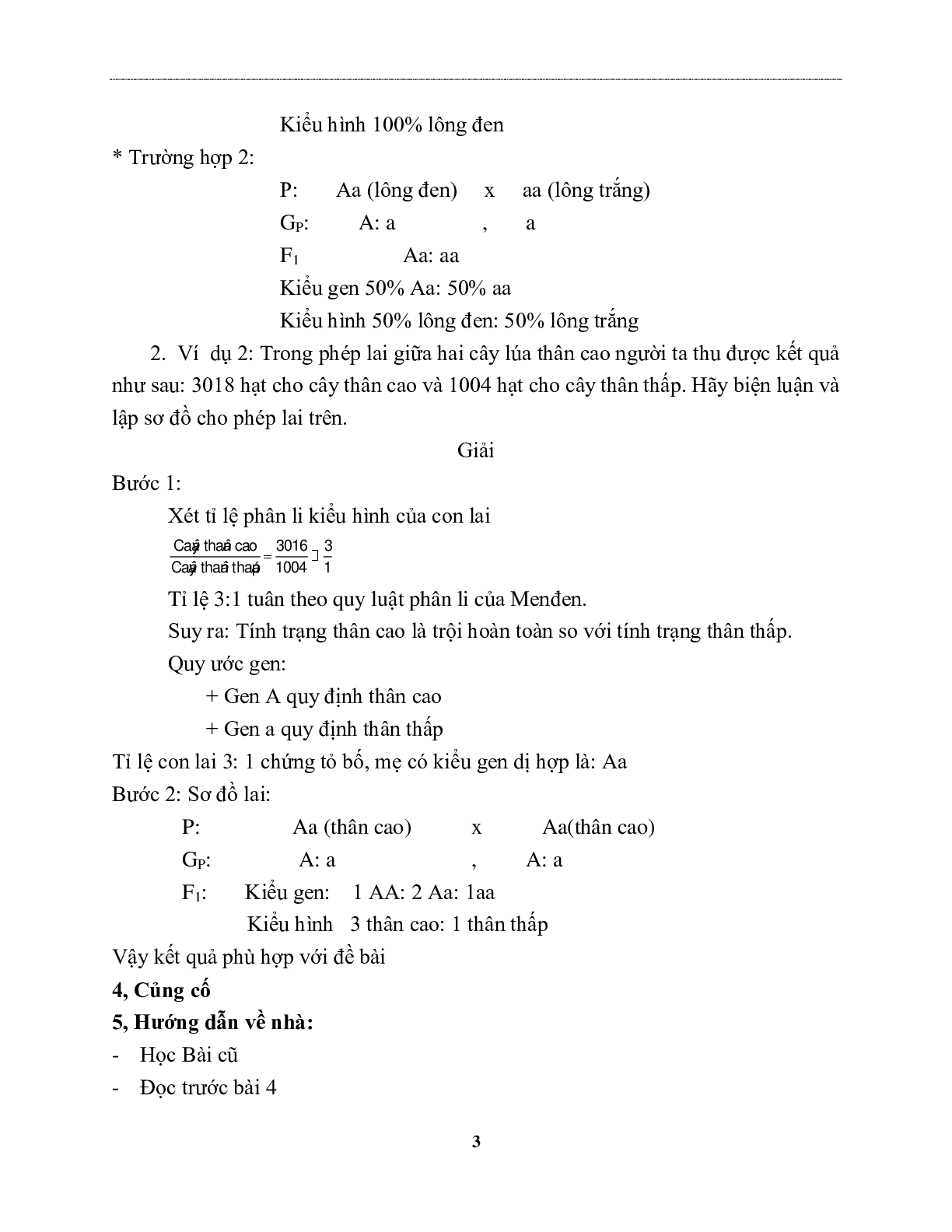 Giáp án Sinh Hoc 9 Bài tập Lai một cặp tính trạng mới nhất - CV5555 (trang 3)