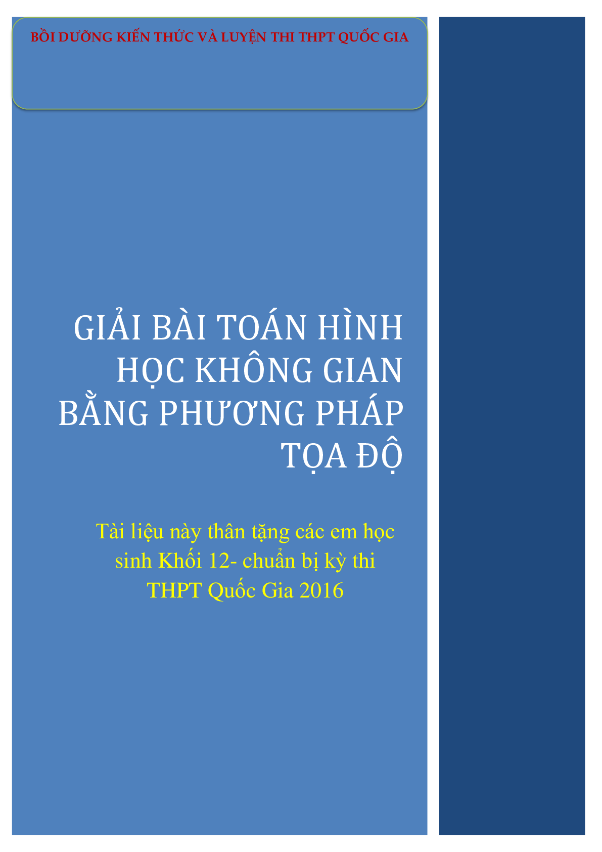 Giải bài toán hình học không gian bằng phương pháp tọa độ (trang 1)