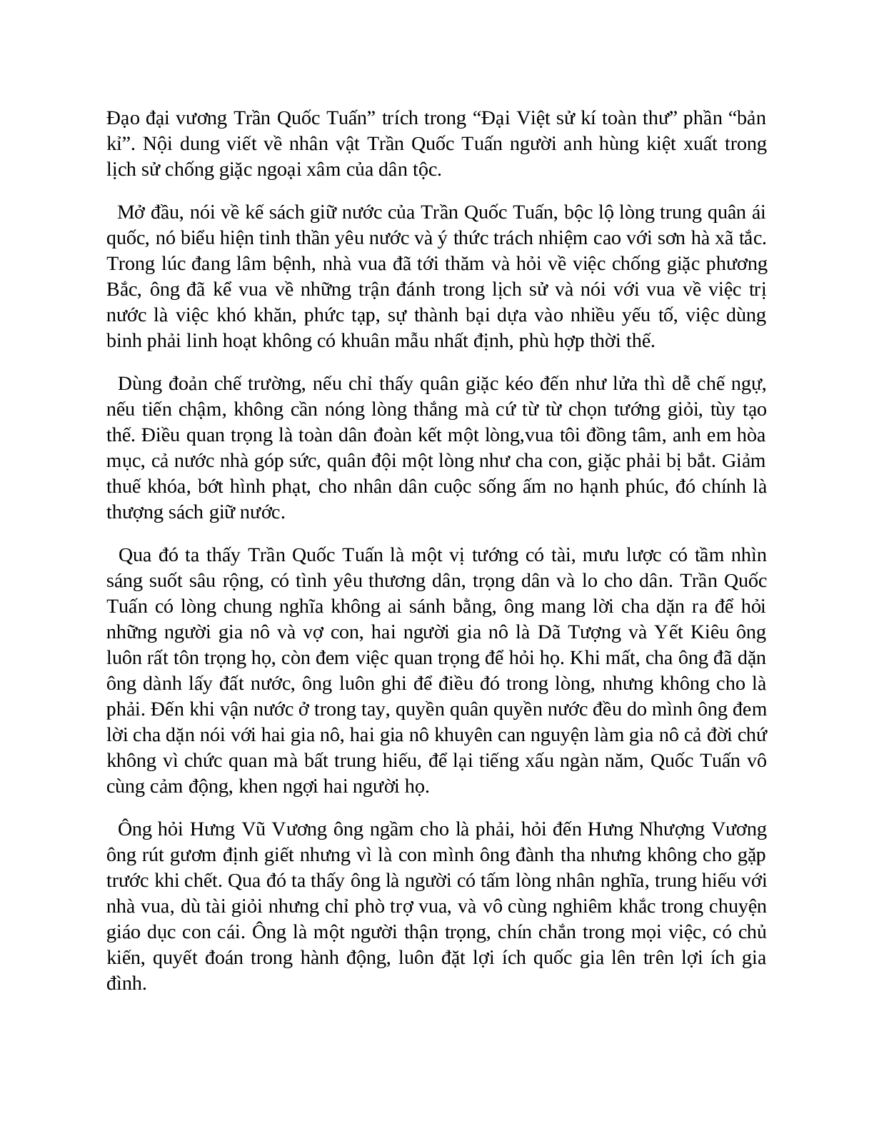 Sơ đồ tư duy bài Hưng Đạo đại vương Trần Quốc Tuấn dễ nhớ, ngắn nhất - Ngữ văn lớp 10 (trang 9)