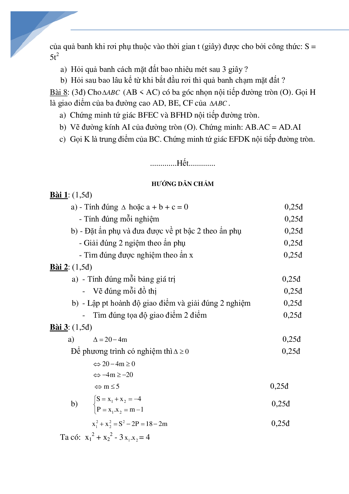Đề kì 2 môn toán lớp 9 các trường thành phố Hồ Chí Minh năm 2022 (trang 7)
