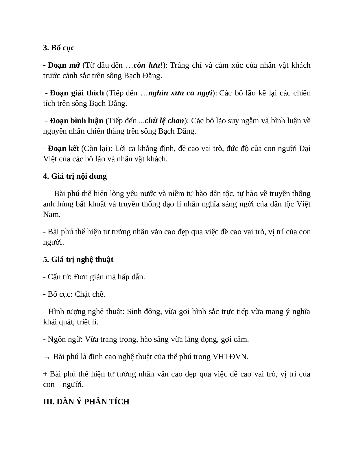Sơ đồ tư duy bài Phú sông Bạch Đằng dễ nhớ, ngắn nhất - Ngữ văn lớp 10 (trang 3)