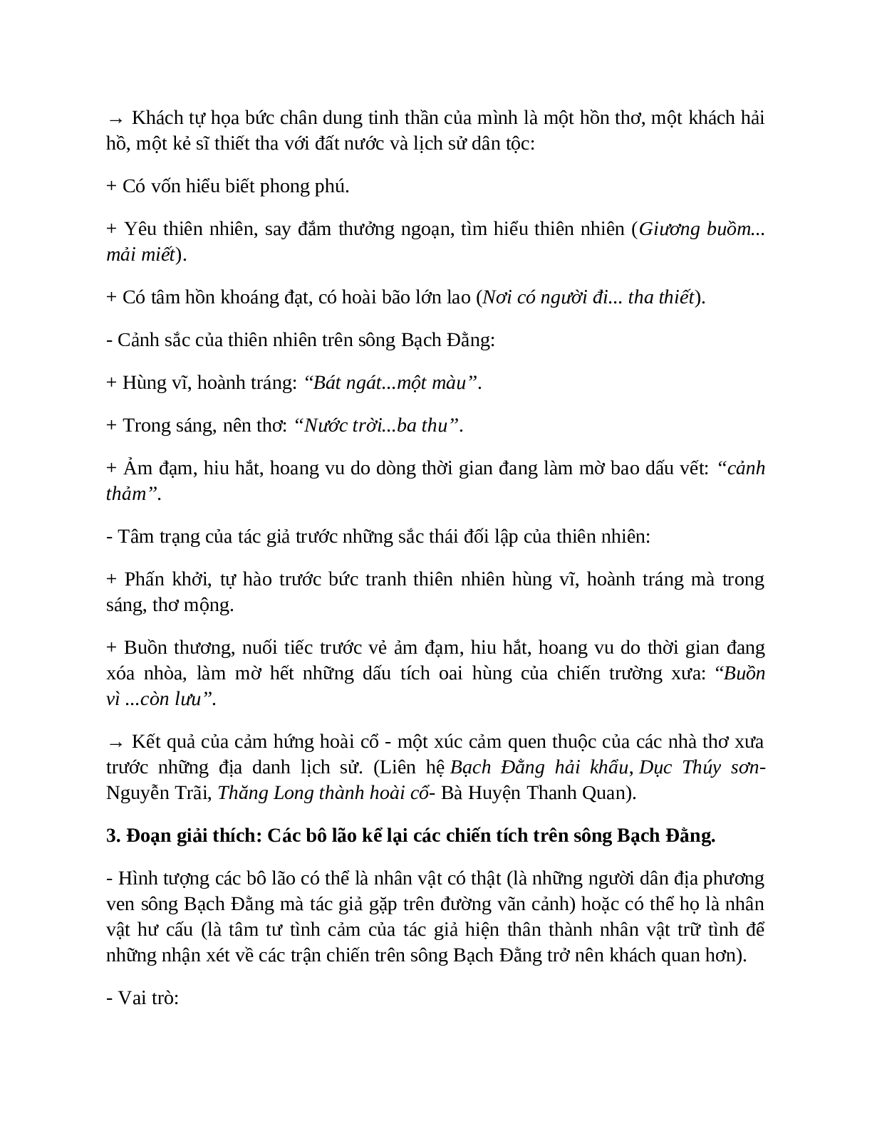 Sơ đồ tư duy bài Phú sông Bạch Đằng dễ nhớ, ngắn nhất - Ngữ văn lớp 10 (trang 5)