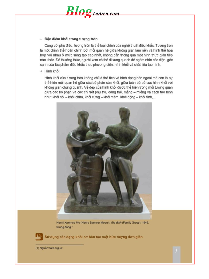 Mĩ thuật lớp 11 Mĩ thuật Điêu khắc Kết nối tri thức pdf (trang 7)