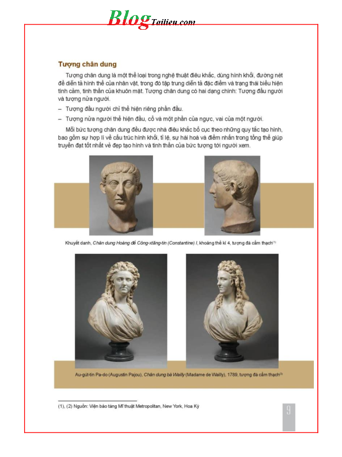 Mĩ thuật lớp 11 Mĩ thuật Điêu khắc Kết nối tri thức pdf (trang 9)