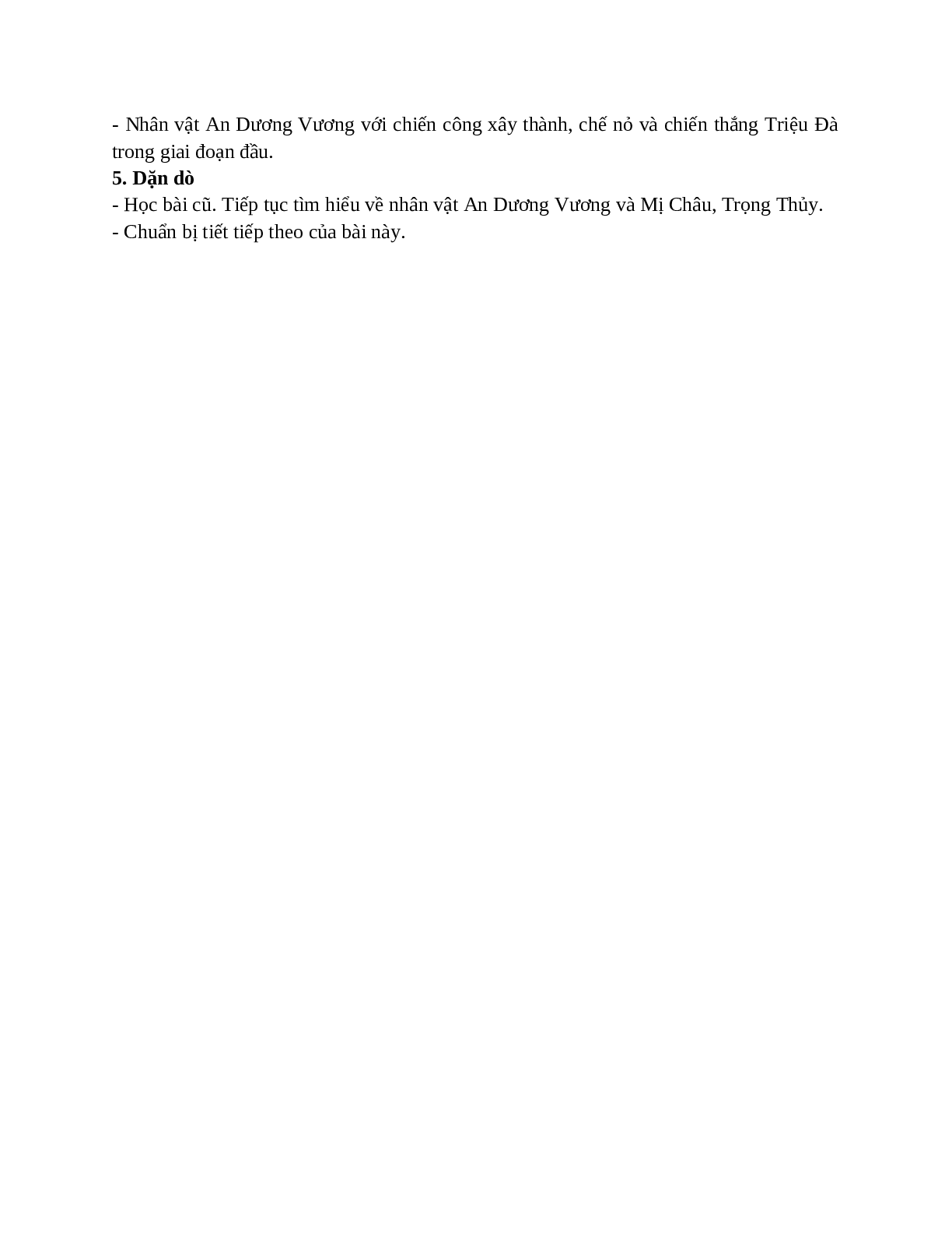 Giáo án Ngữ văn 10, tập 1, bài Truyện An Dương Vương và Mị Châu - Trọng Thủy (tiết 1) mới nhất (trang 5)