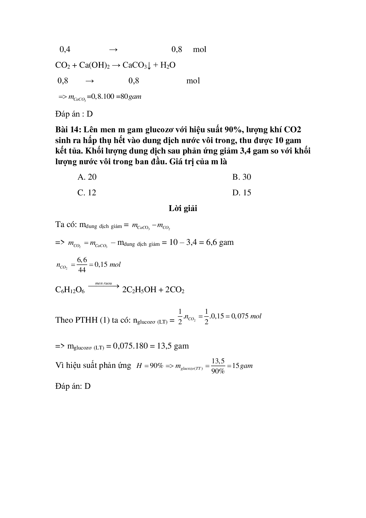 30 câu Trắc nghiệm Glucozơ có đáp án 2023 – Hóa học lớp 9 (trang 6)