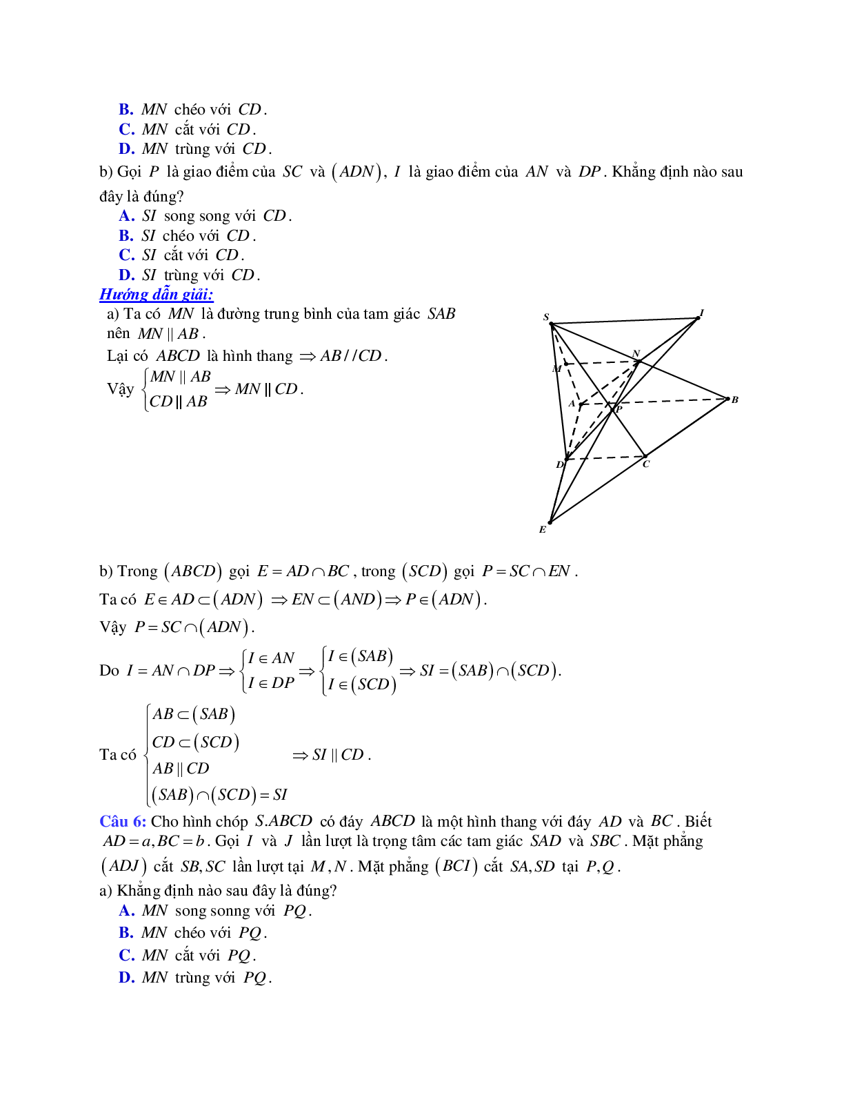 Phương pháp giải và bài tập về Cách chứng minh hai đường thẳng song song trong không gian (trang 3)