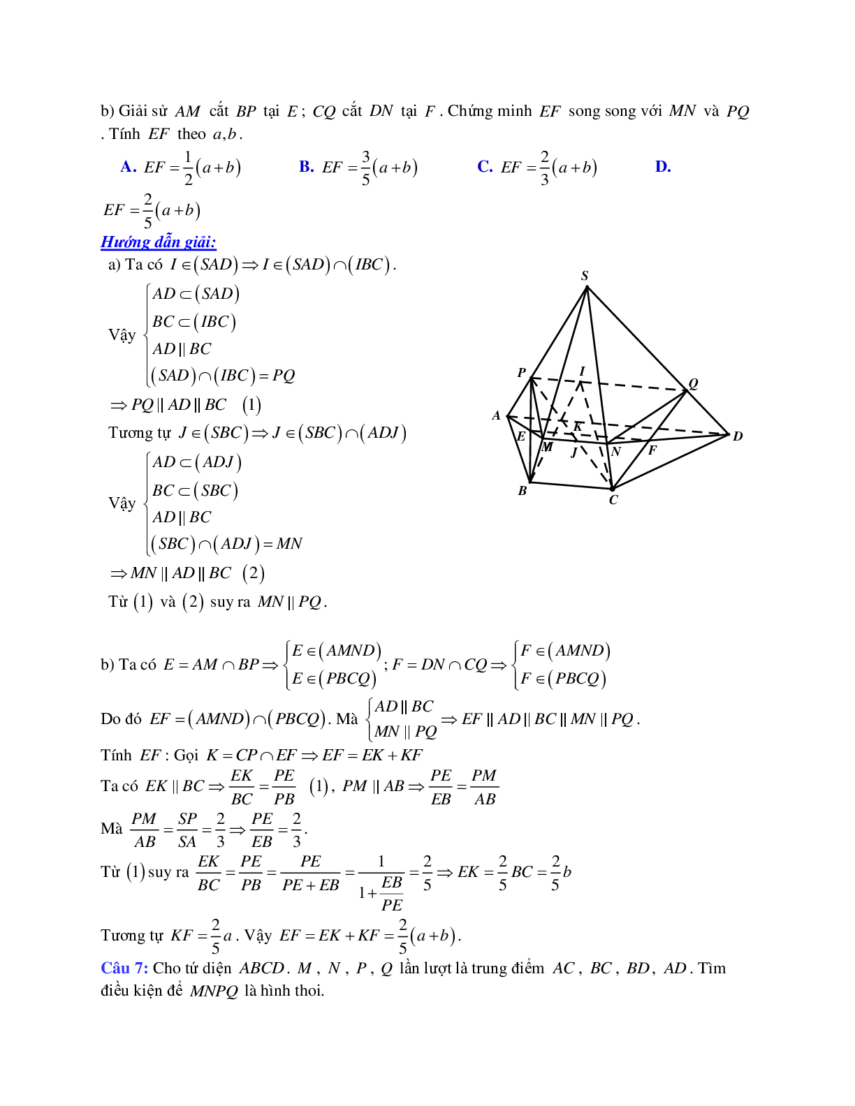 Phương pháp giải và bài tập về Cách chứng minh hai đường thẳng song song trong không gian (trang 4)