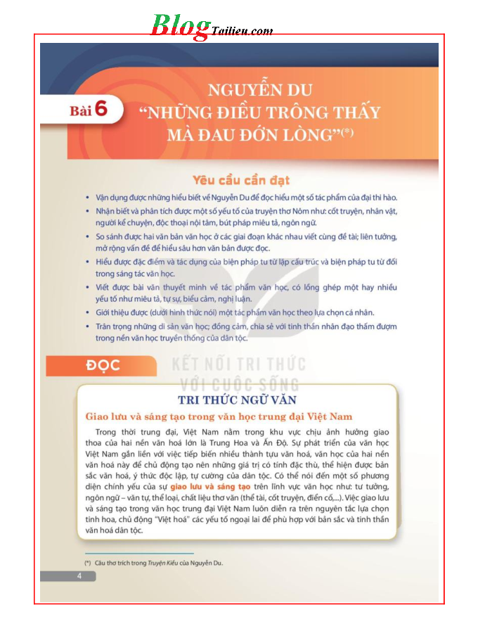 Ngữ văn lớp 11 Tập 2 Kết nối tri thức pdf (trang 4)