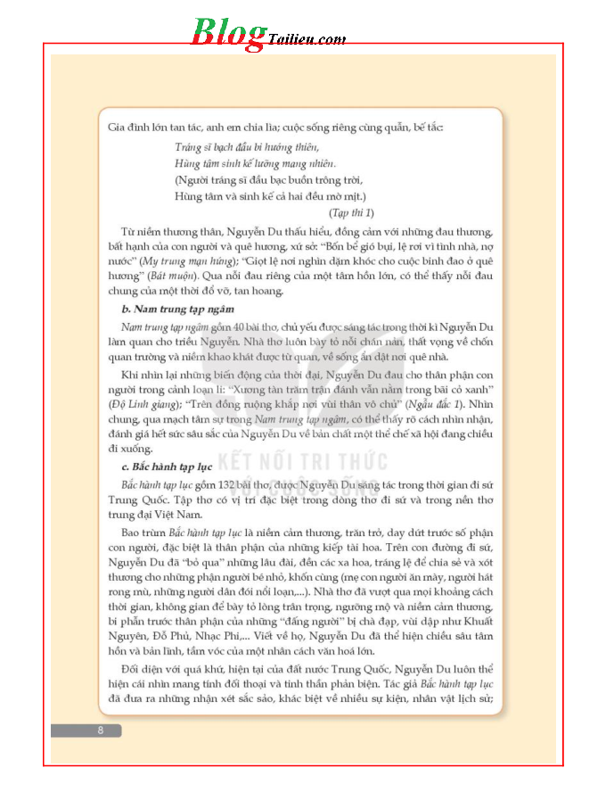 Ngữ văn lớp 11 Tập 2 Kết nối tri thức pdf (trang 8)