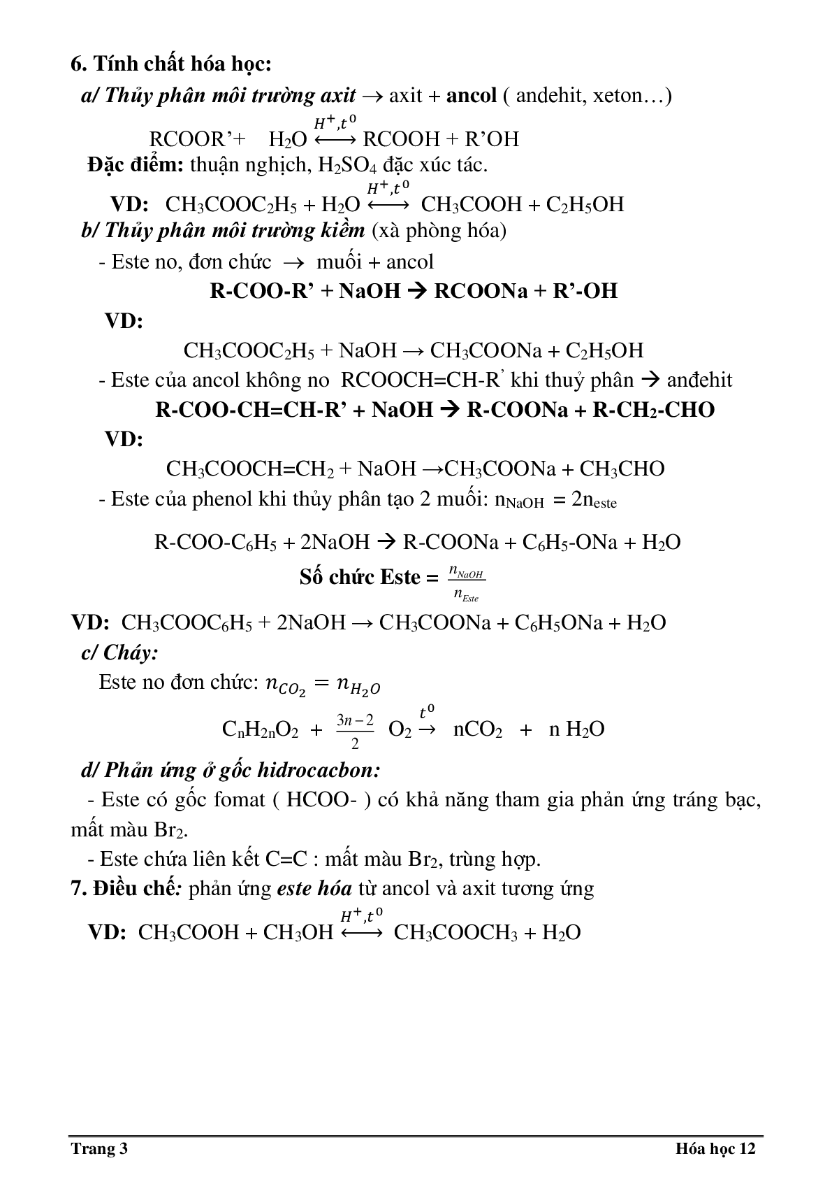Tóm tắt lý thuyết hóa học lớp 12 (trang 3)
