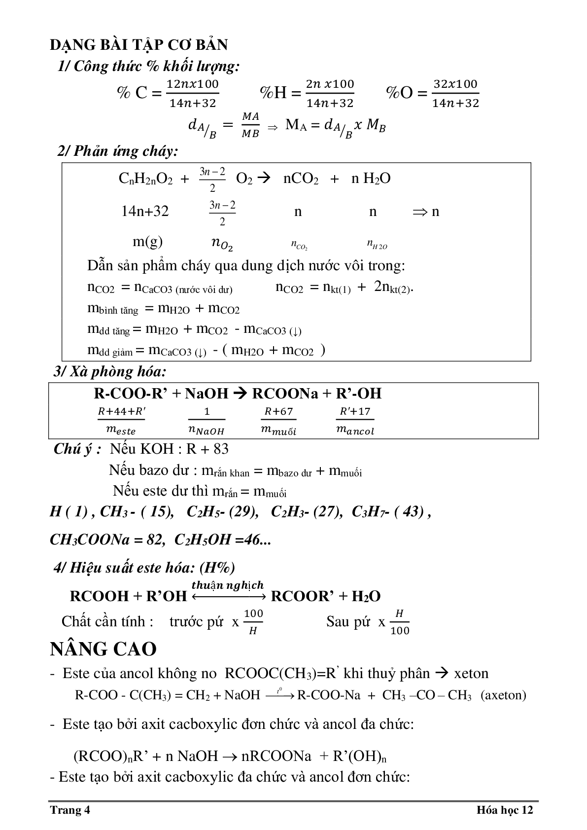 Tóm tắt lý thuyết hóa học lớp 12 (trang 4)