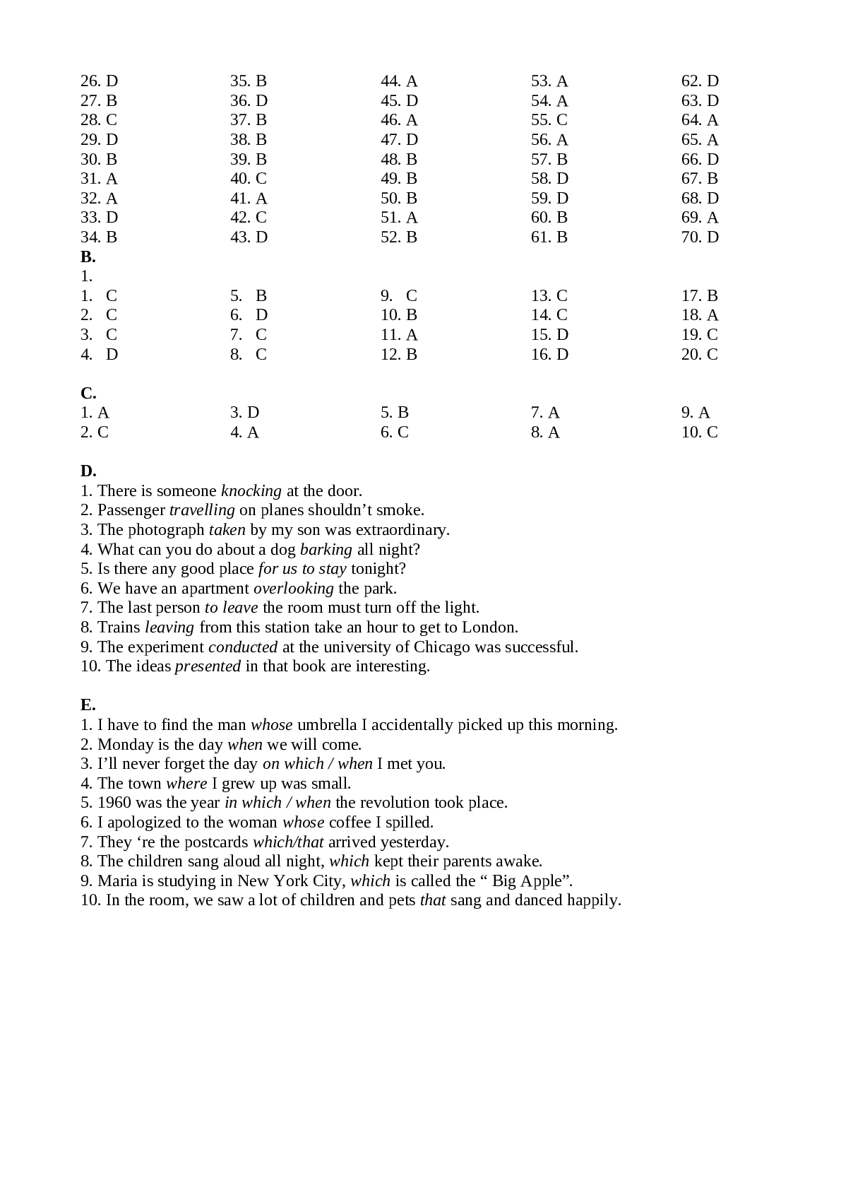 Bài tập chuyên đề mệnh đề quan hệ tiếng anh lớp 9 có đáp án (trang 7)