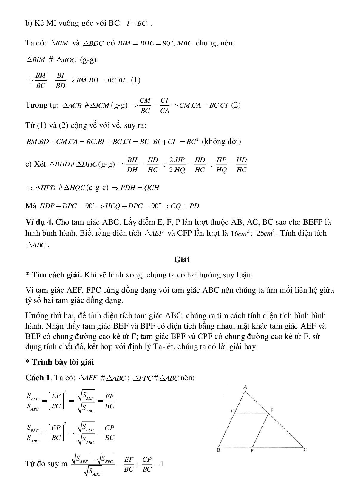 Các trường hợp đồng dạng của tam giác vuông (trang 3)