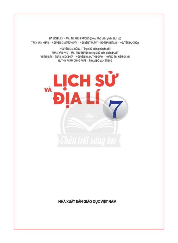 Lịch sử và Địa lí lớp 7 Chân trời sáng tạo pdf (trang 1)