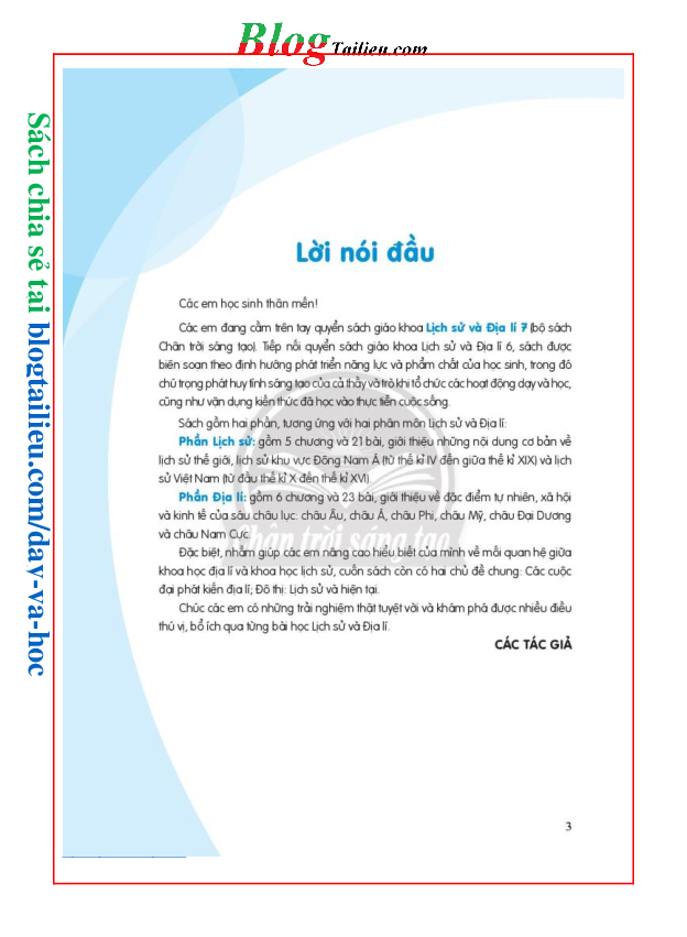 Lịch sử và Địa lí lớp 7 Chân trời sáng tạo pdf (trang 3)