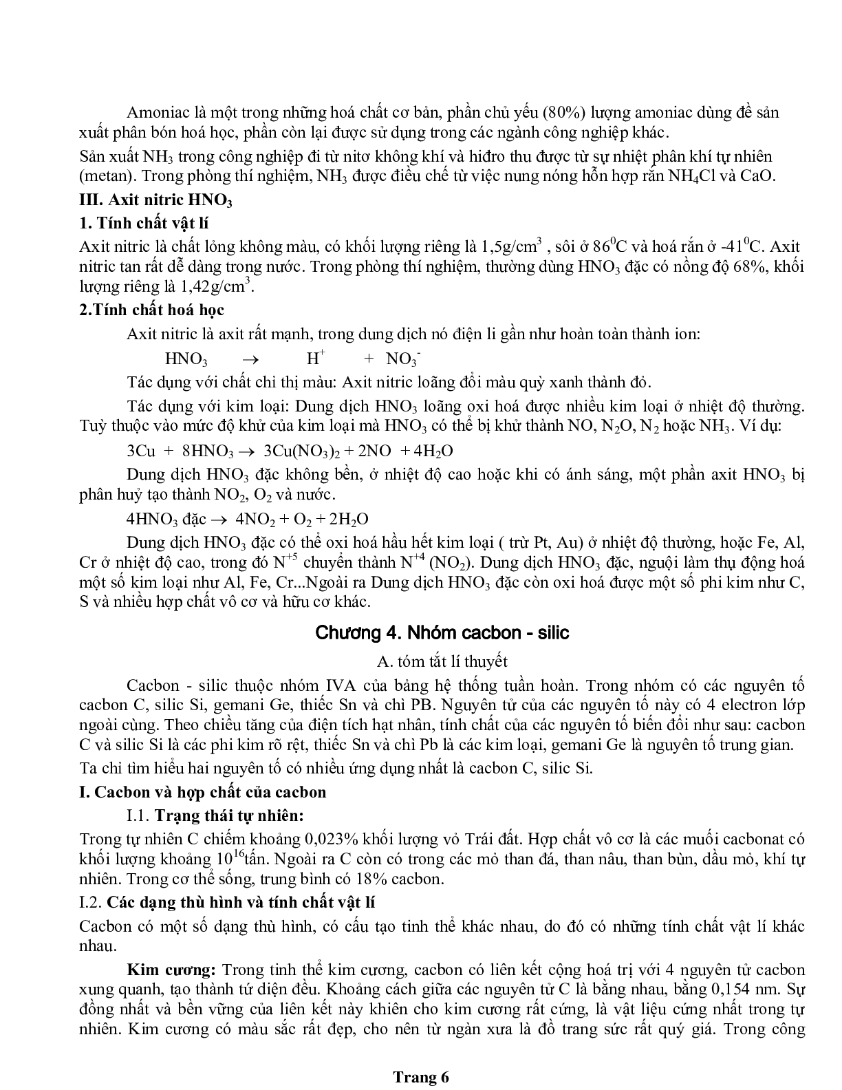 Tổng hợp lý thuyết Hóa vô cơ lớp 12 (trang 6)