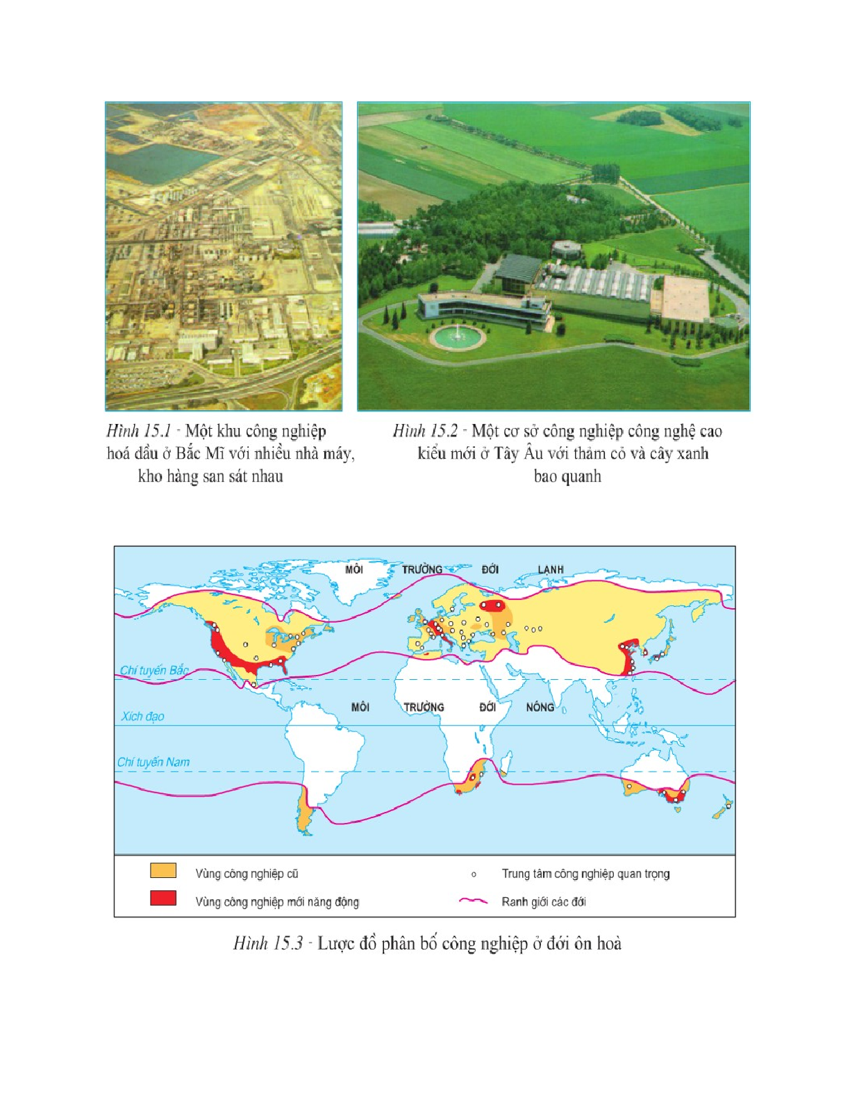 Địa Lí 7 Bài 15 (Lý thuyết và trắc nghiệm): Hoạt động công nghiệp ở đới ôn hòa (trang 2)