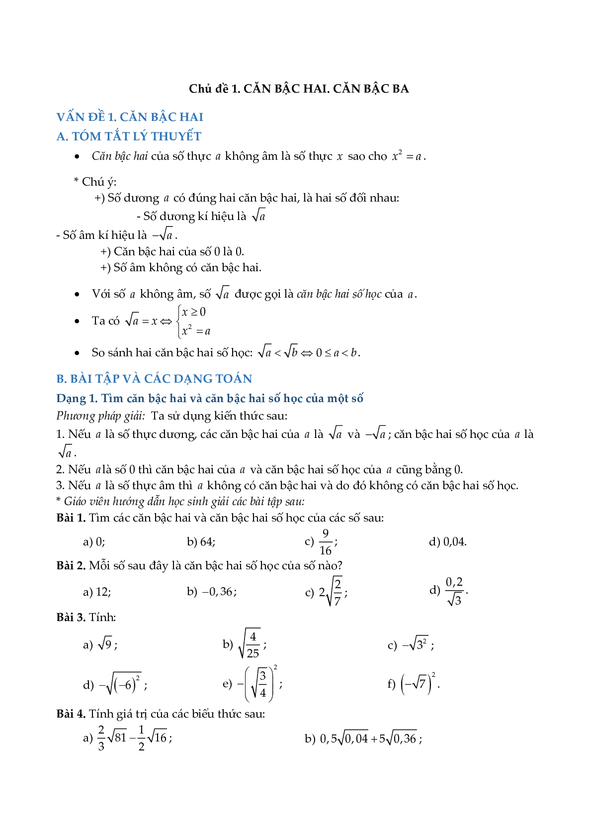 Chuyên đề rút gọn biểu thức và bài toán liên quan (trang 3)