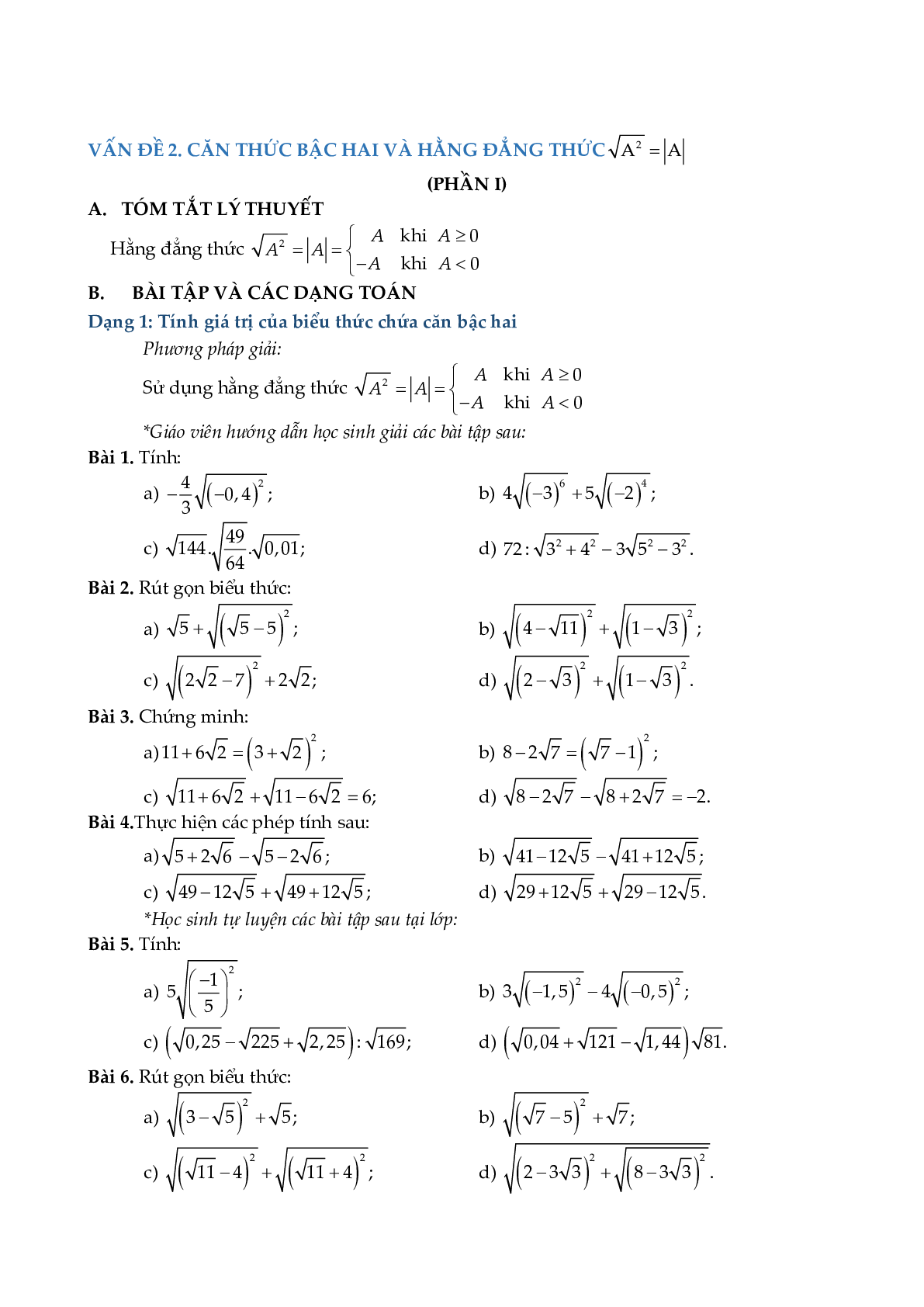 Chuyên đề rút gọn biểu thức và bài toán liên quan (trang 7)