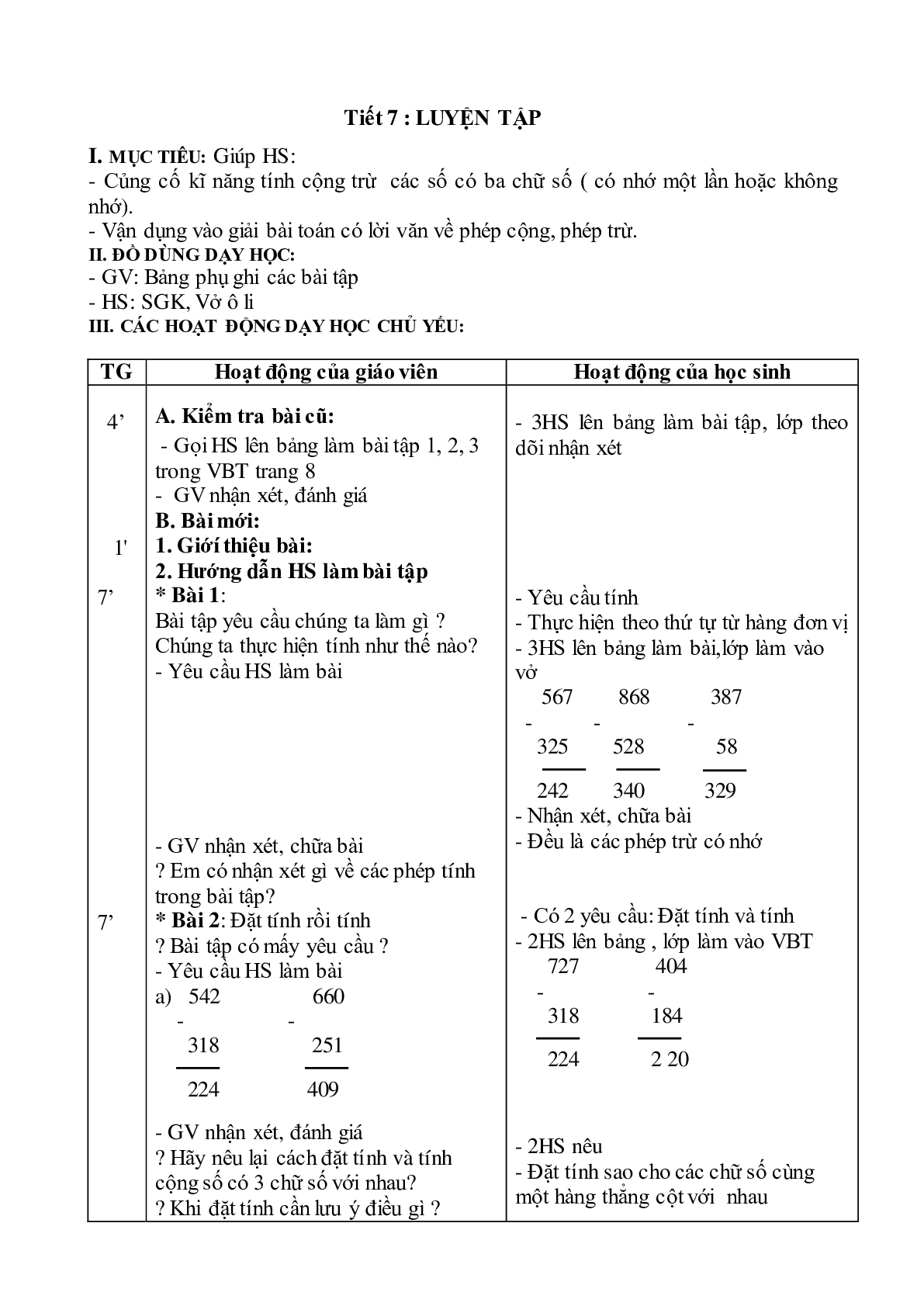 Giáo án Toán lớp 3 tuần 2 mới nhất (trang 3)