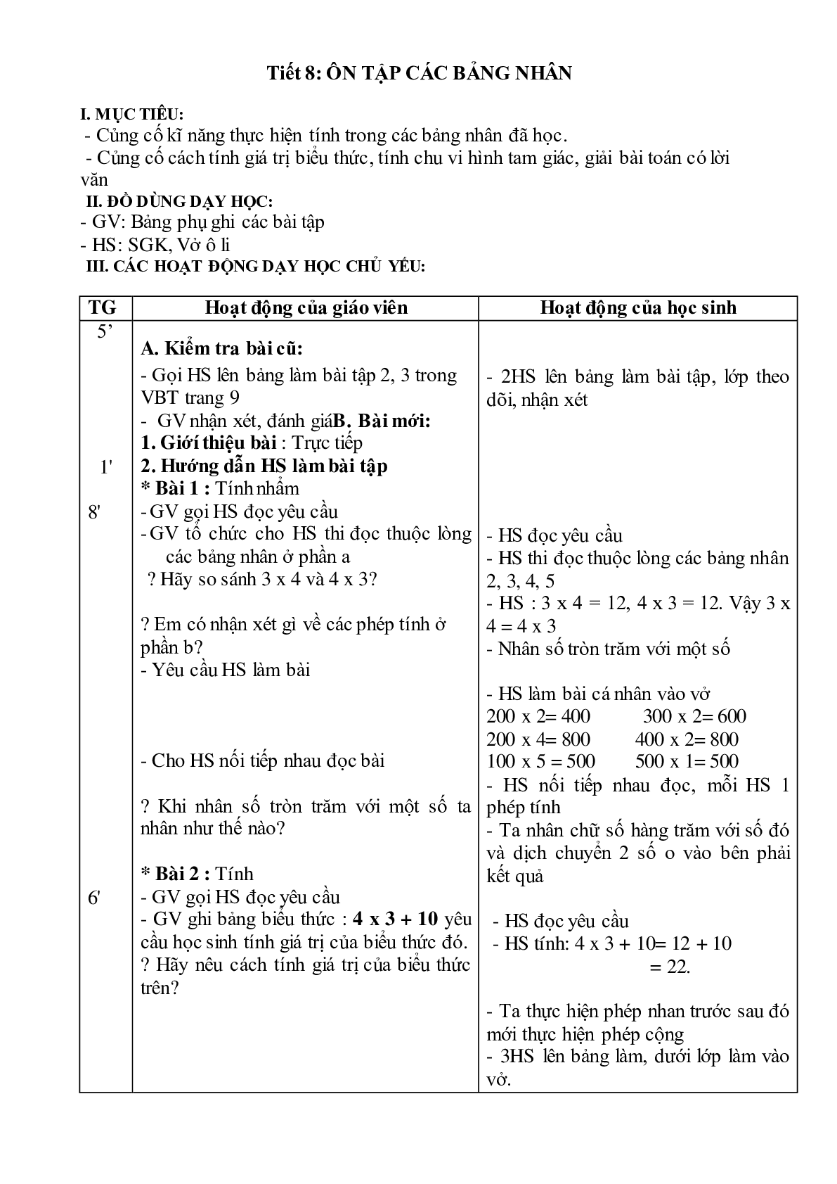 Giáo án Toán lớp 3 tuần 2 mới nhất (trang 5)